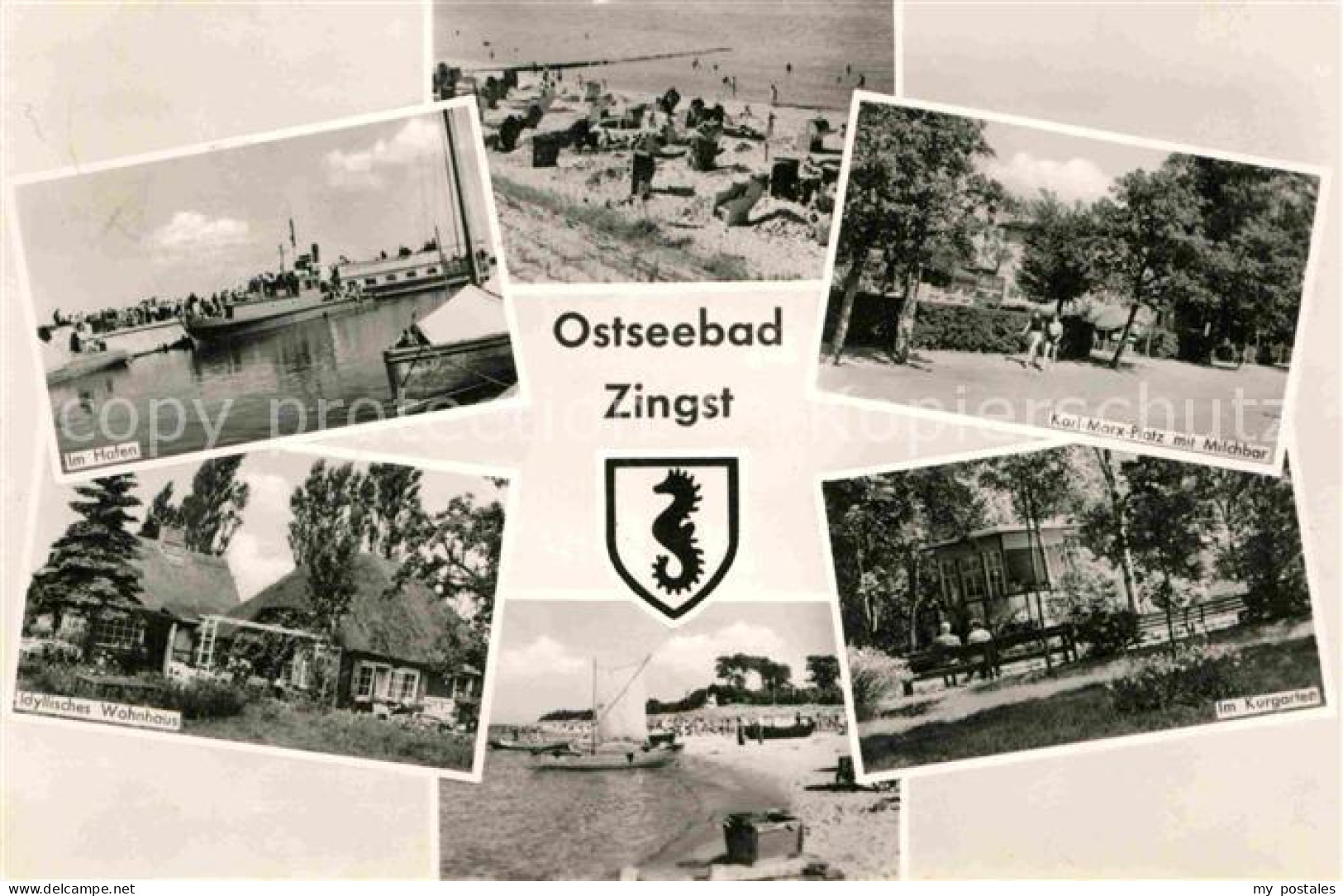 72686410 Zingst Ostseebad Hafen Strand Karl Marx Platz Milchbar Wohnhaus Kurgart - Zingst