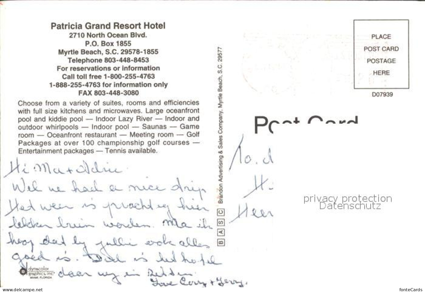 71859426 Myrtle_Beach Patricia Grand Resort Hotel - Autres & Non Classés