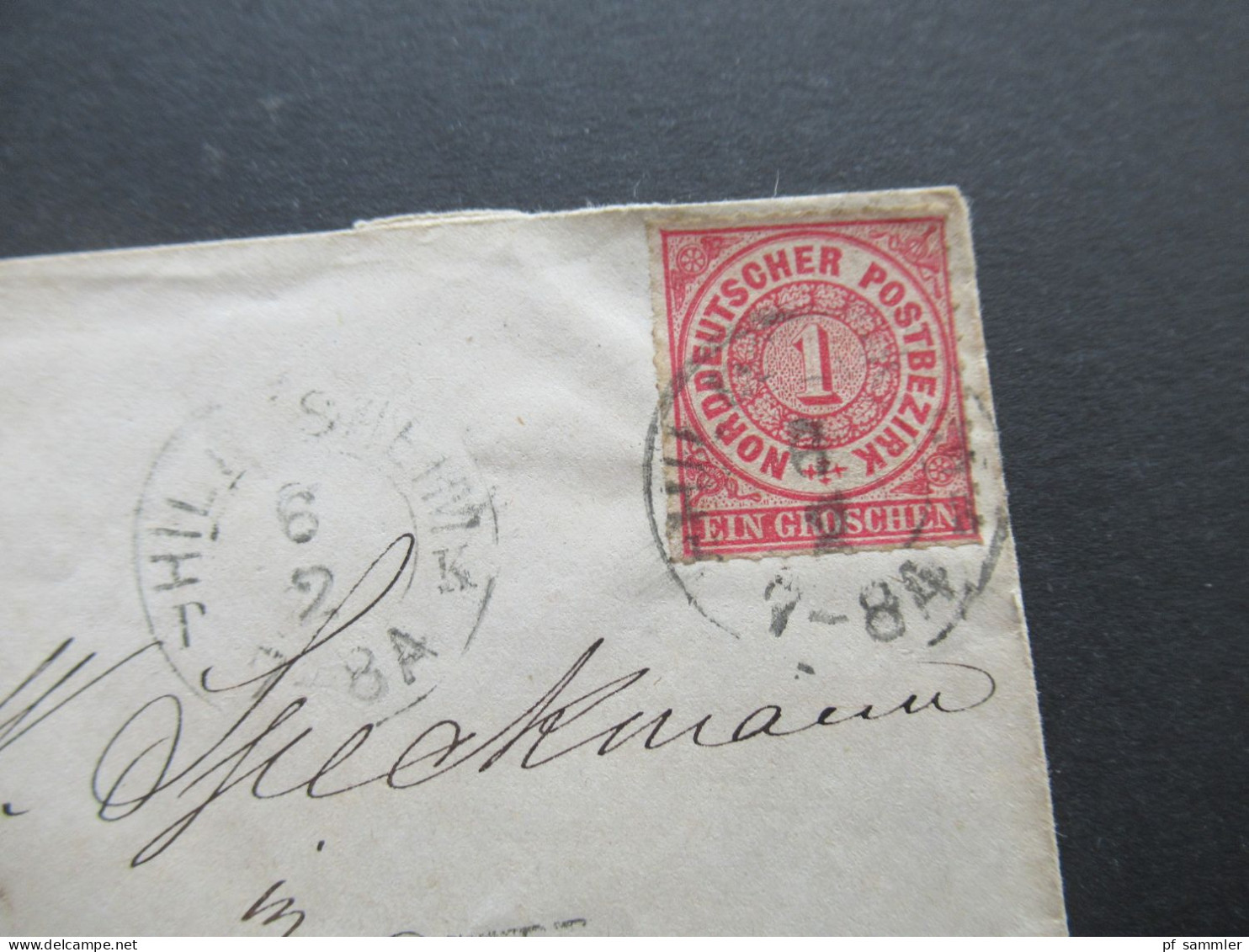 AD NDP Nr.4 EF Um 1868 Stempel K2 Hildesheim Und Ra2 Lehe / Absender Stempel C.H. Büttner Hildesheim - Cartas & Documentos