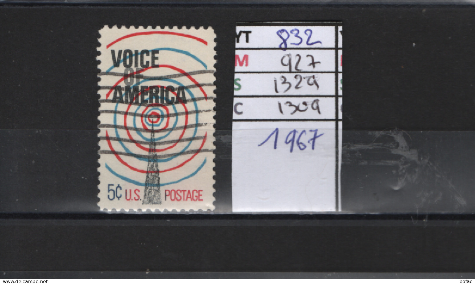 PRIX FIXE Obl  832 YT 927 MIC 1329 SCO 1309 GIB Voix De L'Amérique Voice América 1967 Etat Unis  58A/12 - Gebraucht