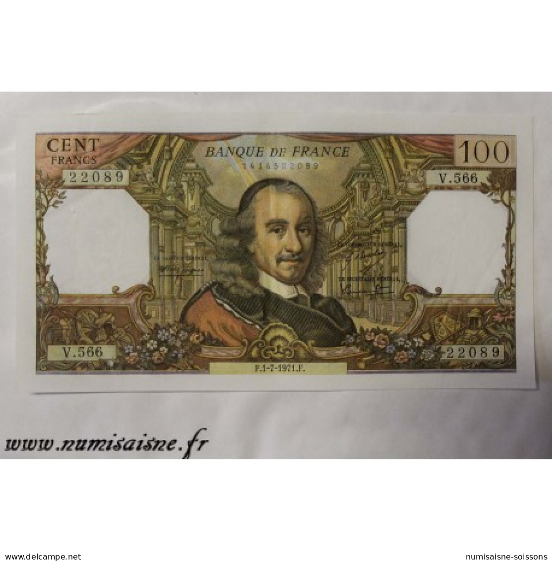 FAY 65/36 - 100 FRANCS 1971 - 01.07 - TYPE CORNEILLE - V.566 - PICK 149 - SUP - 100 F 1964-1979 ''Corneille''