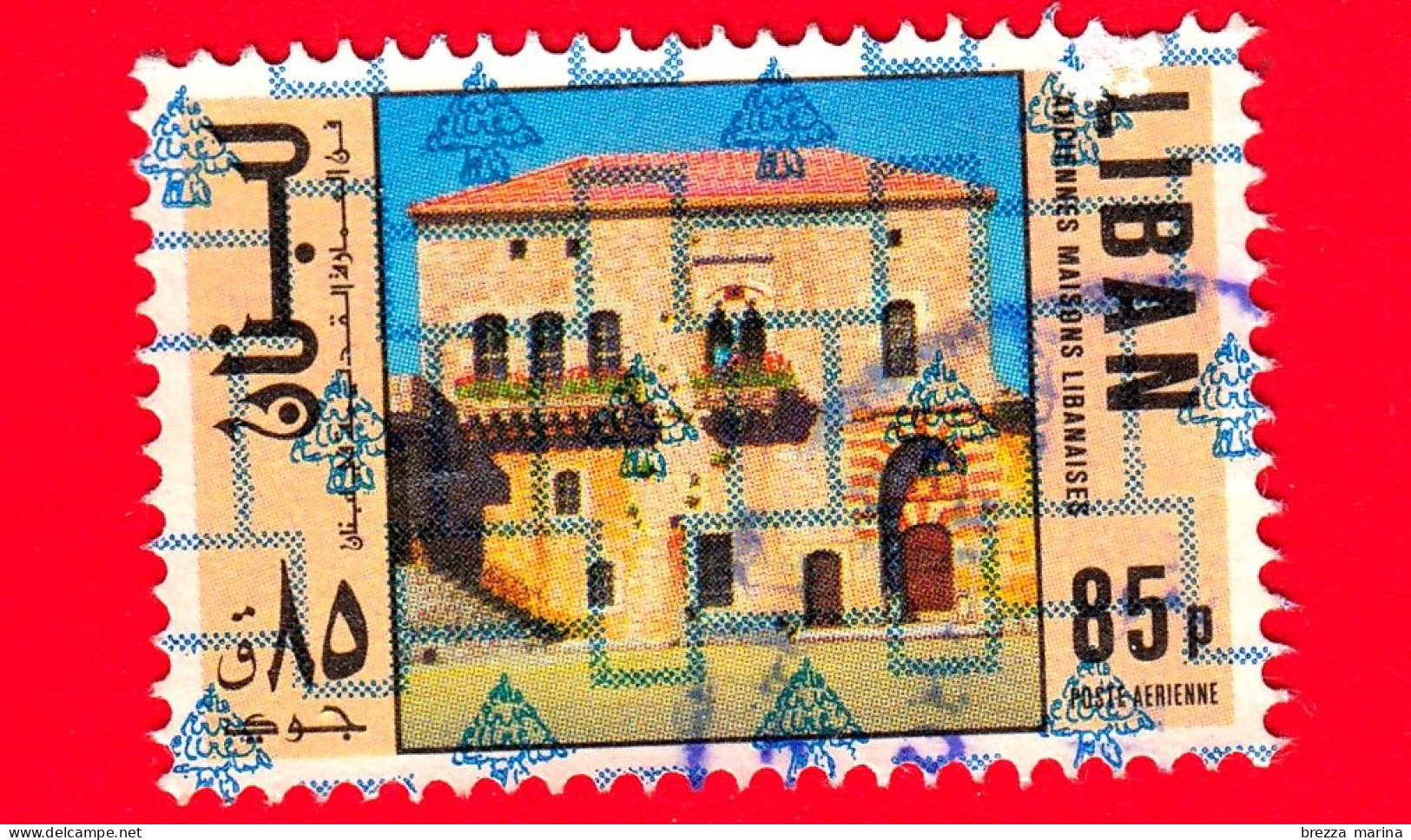 LIBANO - Usato - 1978 - Antica Architettura Libanese - Sovrastampato Con Modelli Generali - Casa - 85 - P. Aerea - Liban