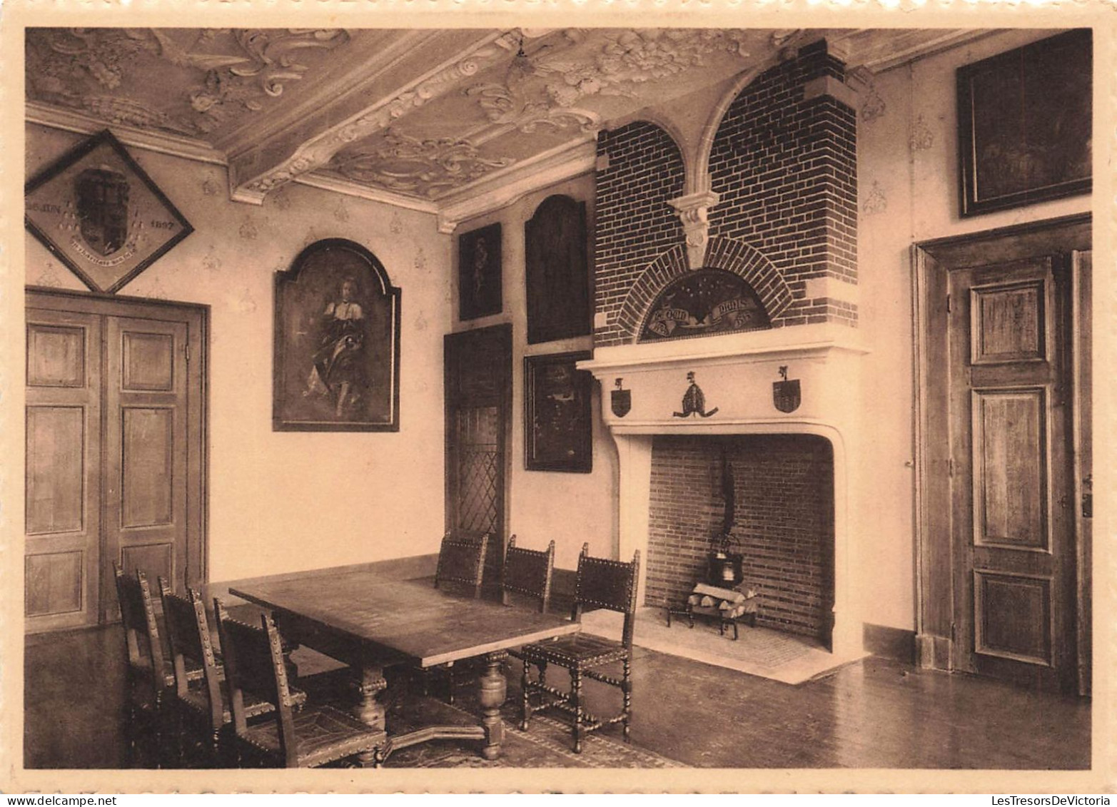 BELGIQUE - Louvain - Abbaye Du Parc - Vue D'une Salle De Réception Du Quartier Abbatial - Carte Postale Ancienne - Ottignies-Louvain-la-Neuve