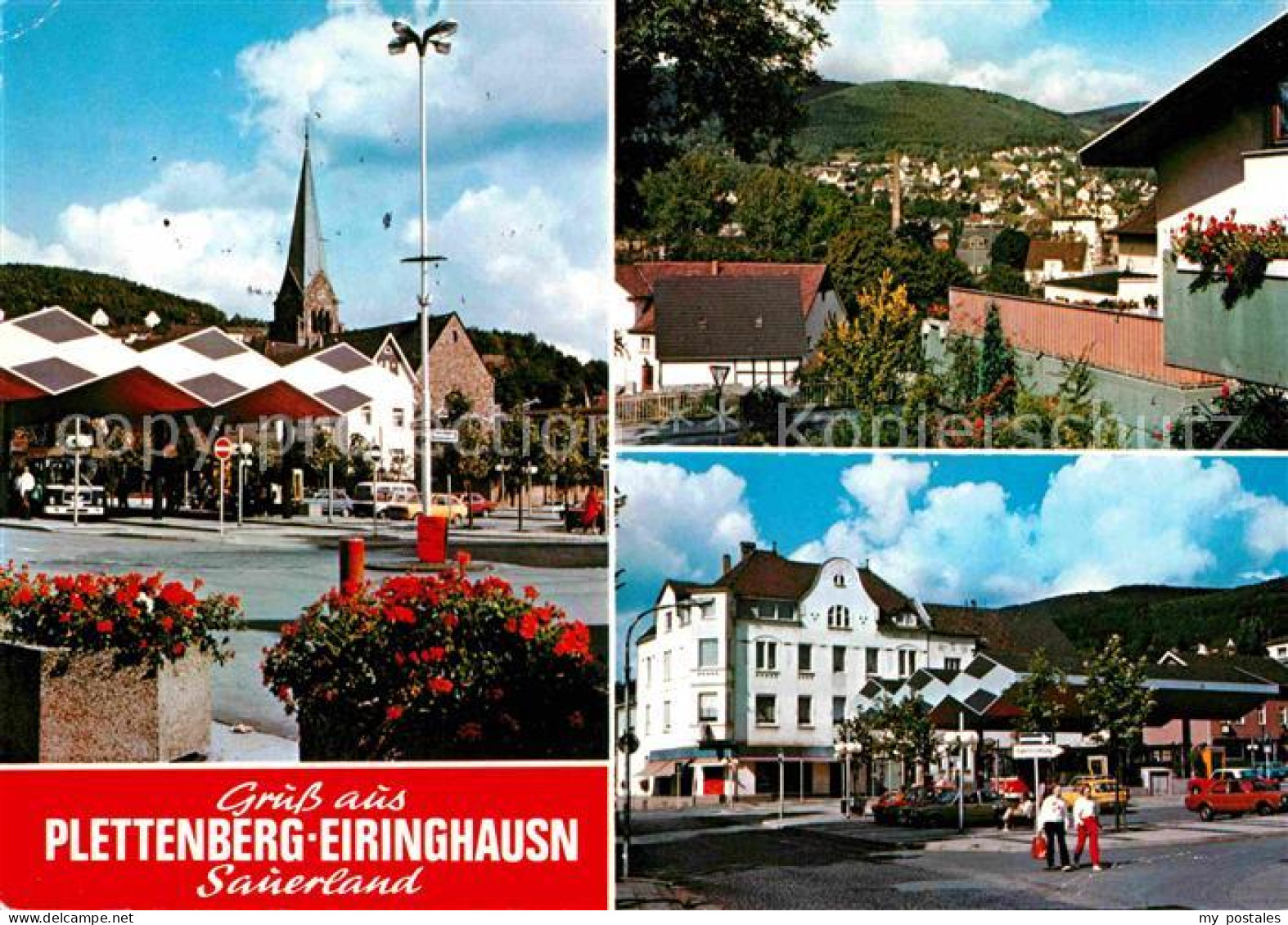 72679714 Eiringhausen Plettenberg Marktplatz Blick Ueber Die Stadt Eiringhausen  - Plettenberg