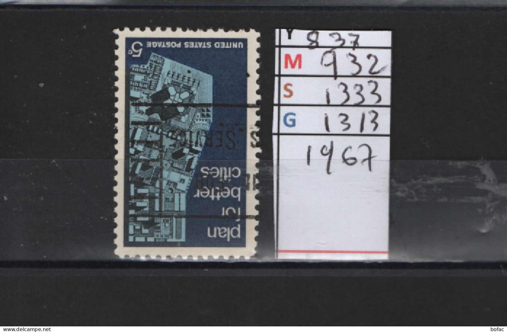 PRIX FIXE Obl  837 YT 932 MIC 1333 SCO 1313 GIB  Conférence Sur Le Plan D'urbanisme à Washington 1967 Etats Unis  58A/12 - Used Stamps