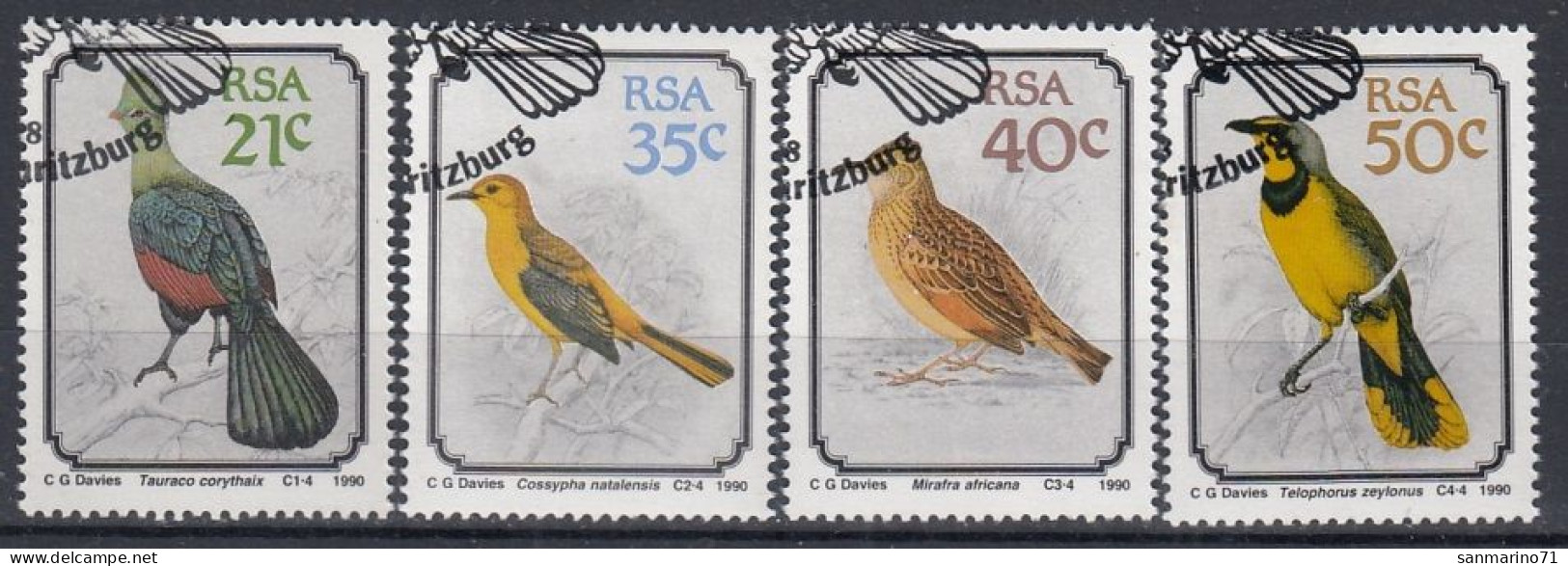 SOUTH AFRICA 800-803,used,birds - Gebruikt