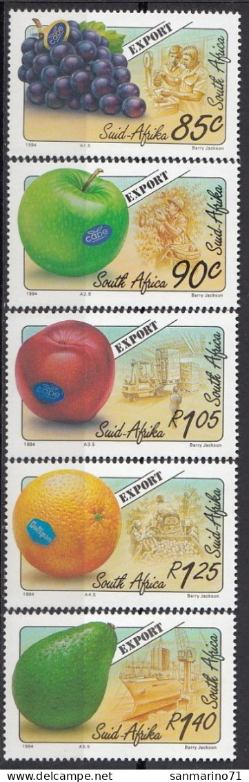 SOUTH AFRICA 917-921,used,fruits - Gebruikt