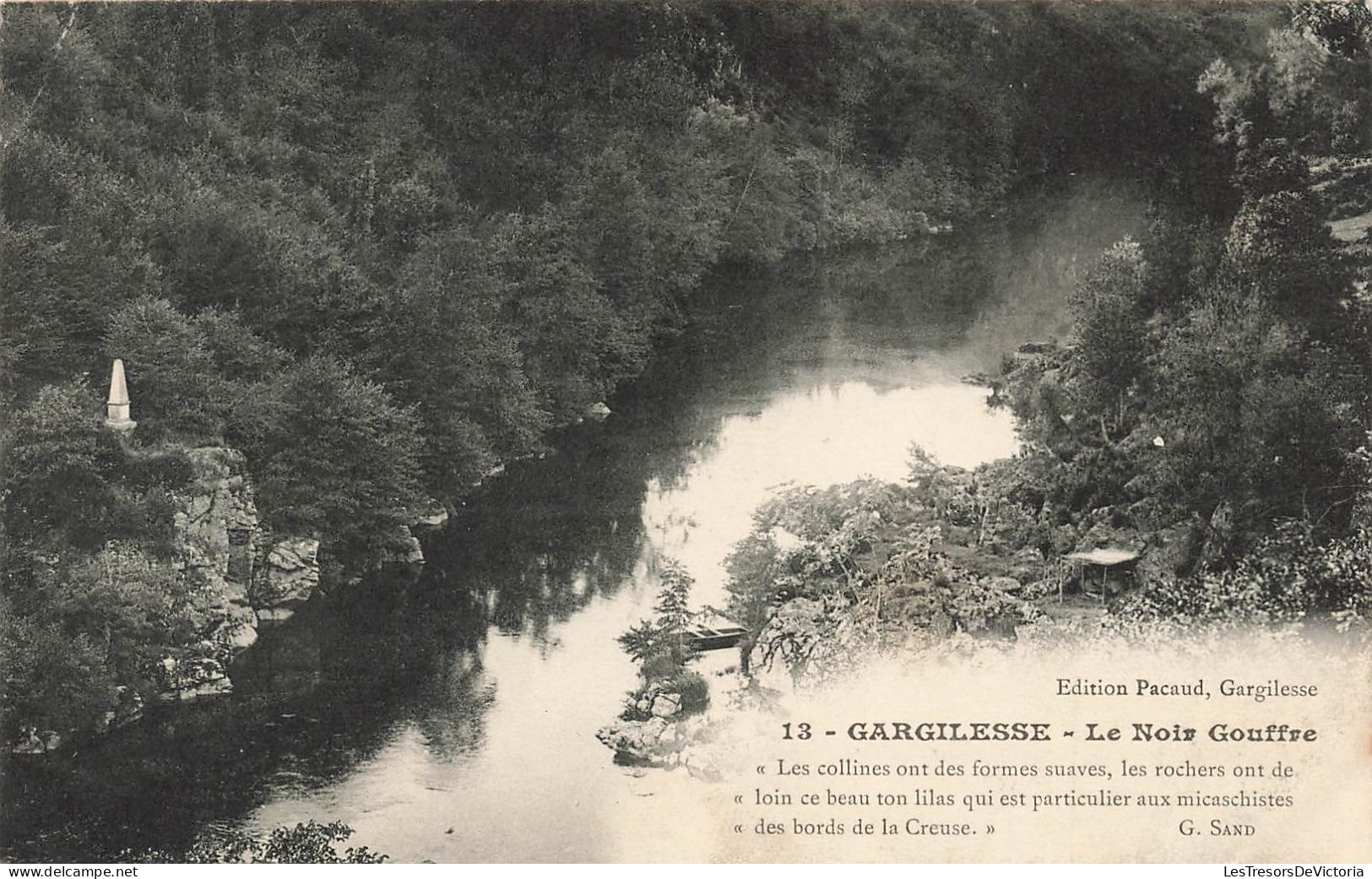 FRANCE - Gargilesse - Le Noir Gouffre - Les Collines - Les Rochers - Bords De La Creuse - Carte Postale Ancienne - Chateauroux