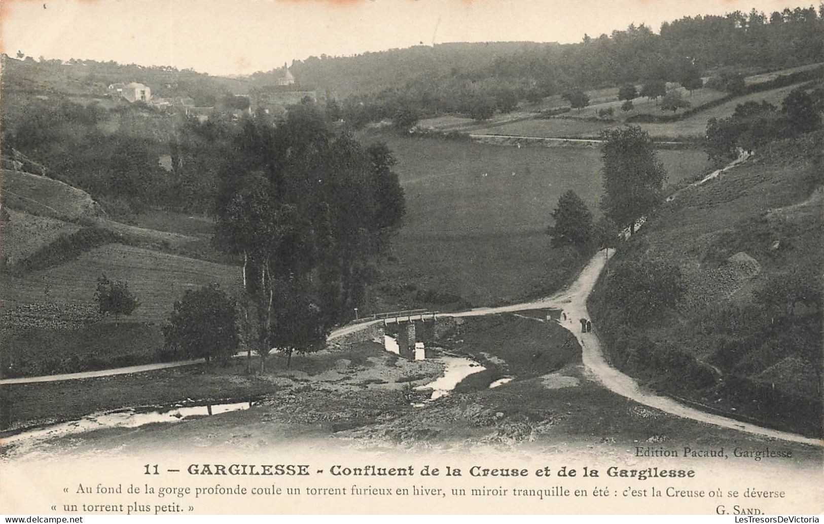 FRANCE - Gargilesse - Confluent De La Creuse Et De La Gargilesse - Carte Postale Ancienne - Chateauroux