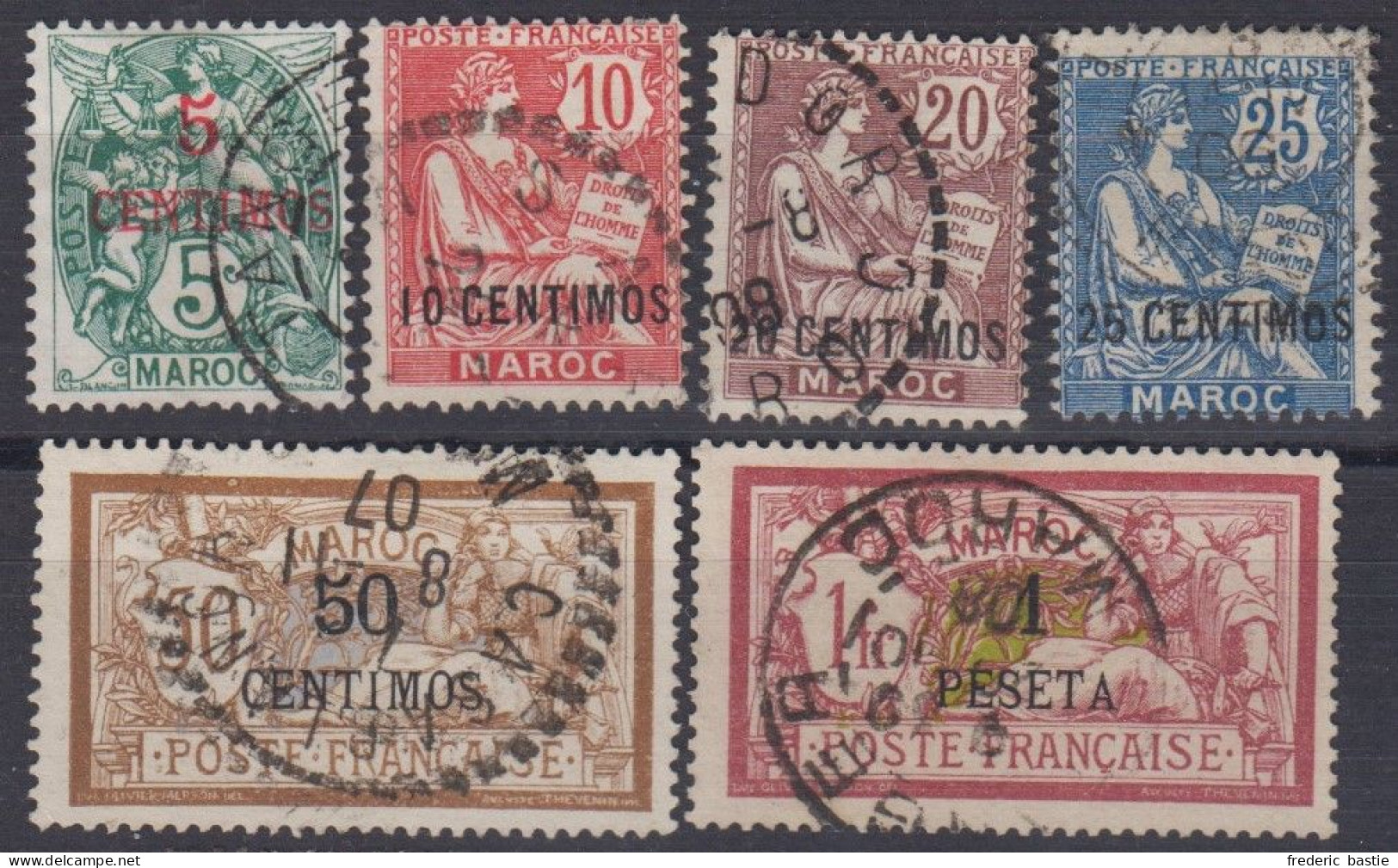 MAROC  - N° 11 à 16 Oblitérés - Cote : 148 € - Used Stamps