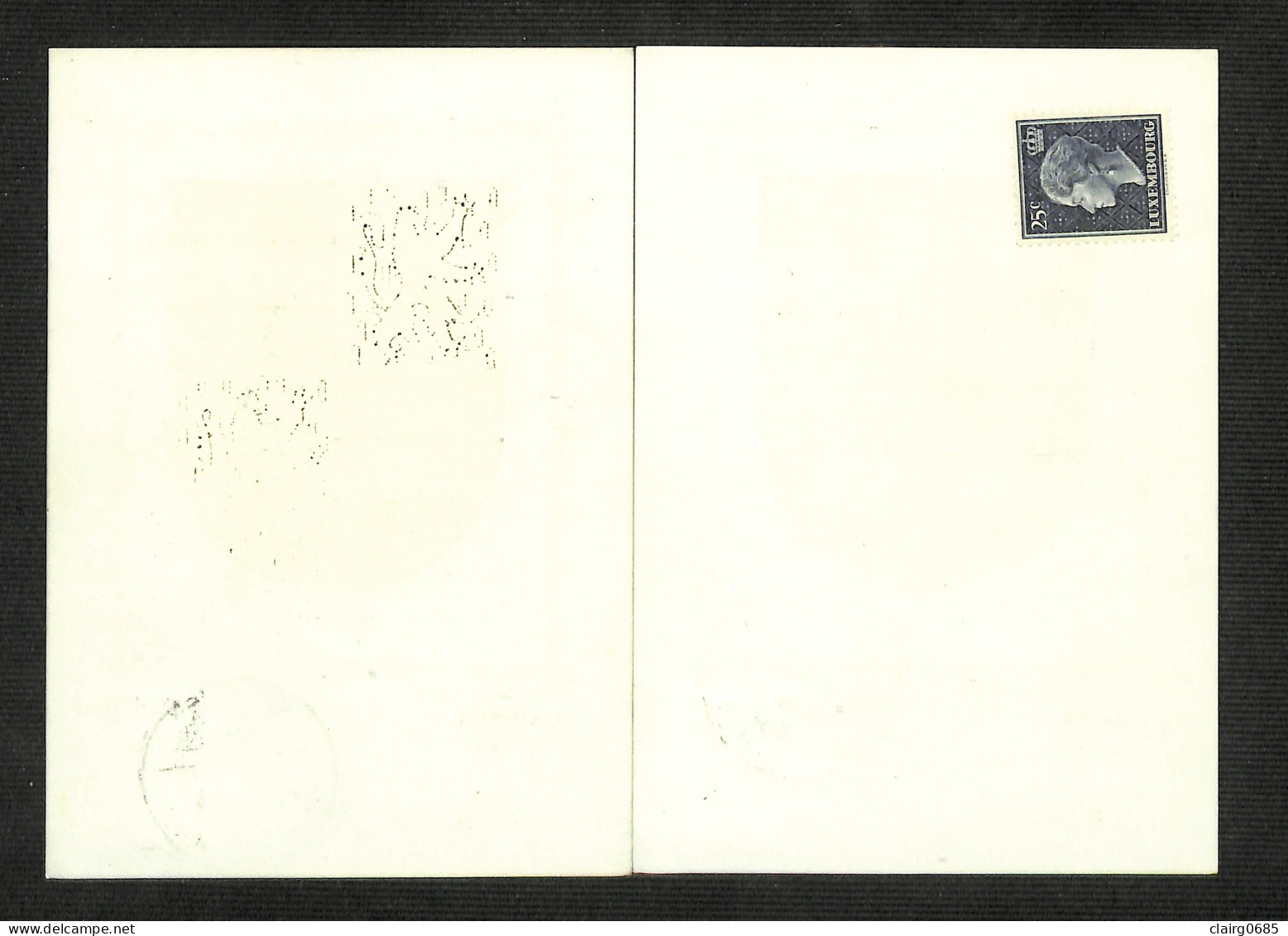 LUXEMBOURG - 2 Cartes MAXIMUM 1958 - Armoiries - VIANDEN - MERSCH - Cartes Maximum