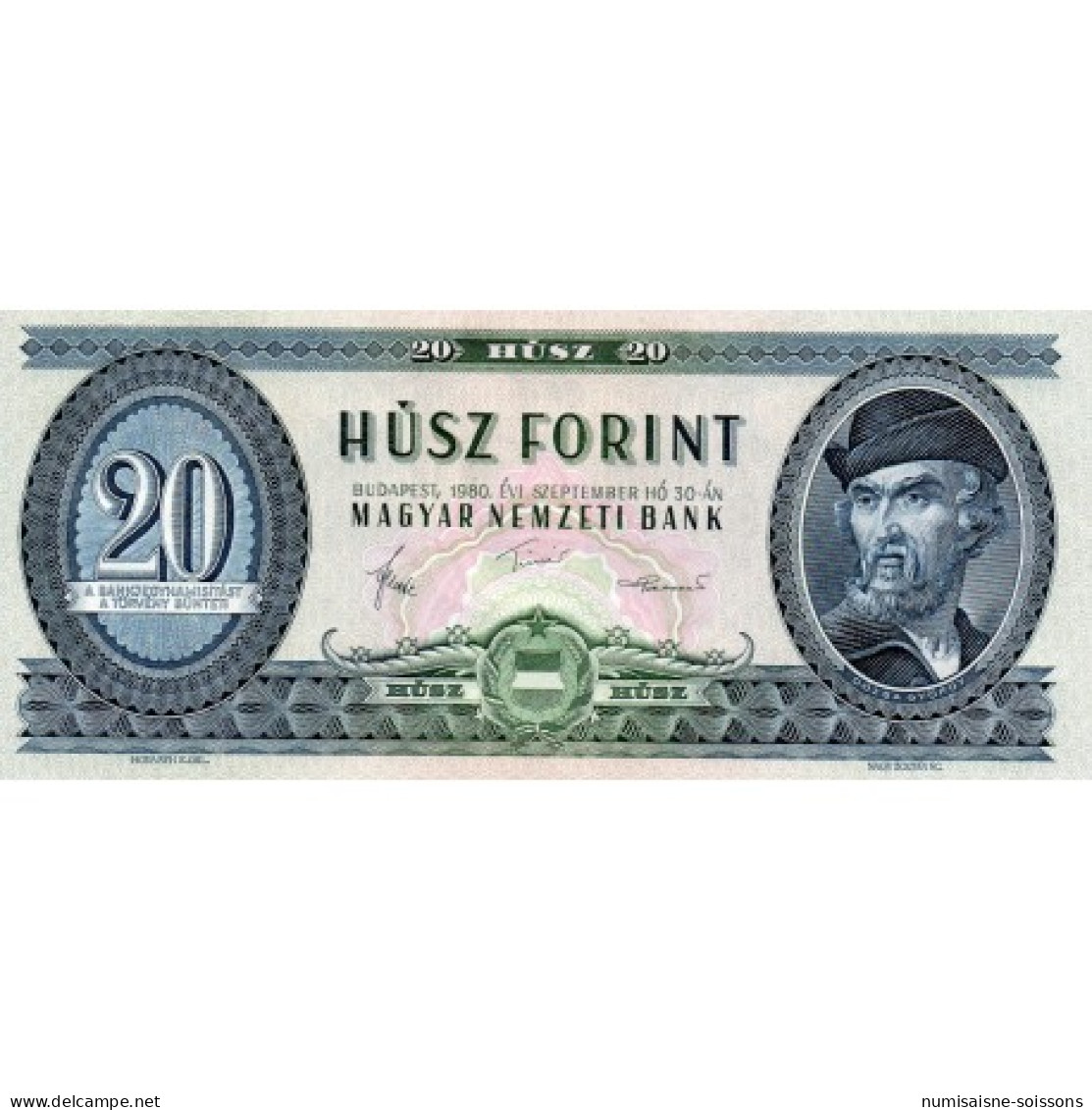 HONGRIE - PICK 169 G - 20 FORINT - 30/09/1980 - Hungría