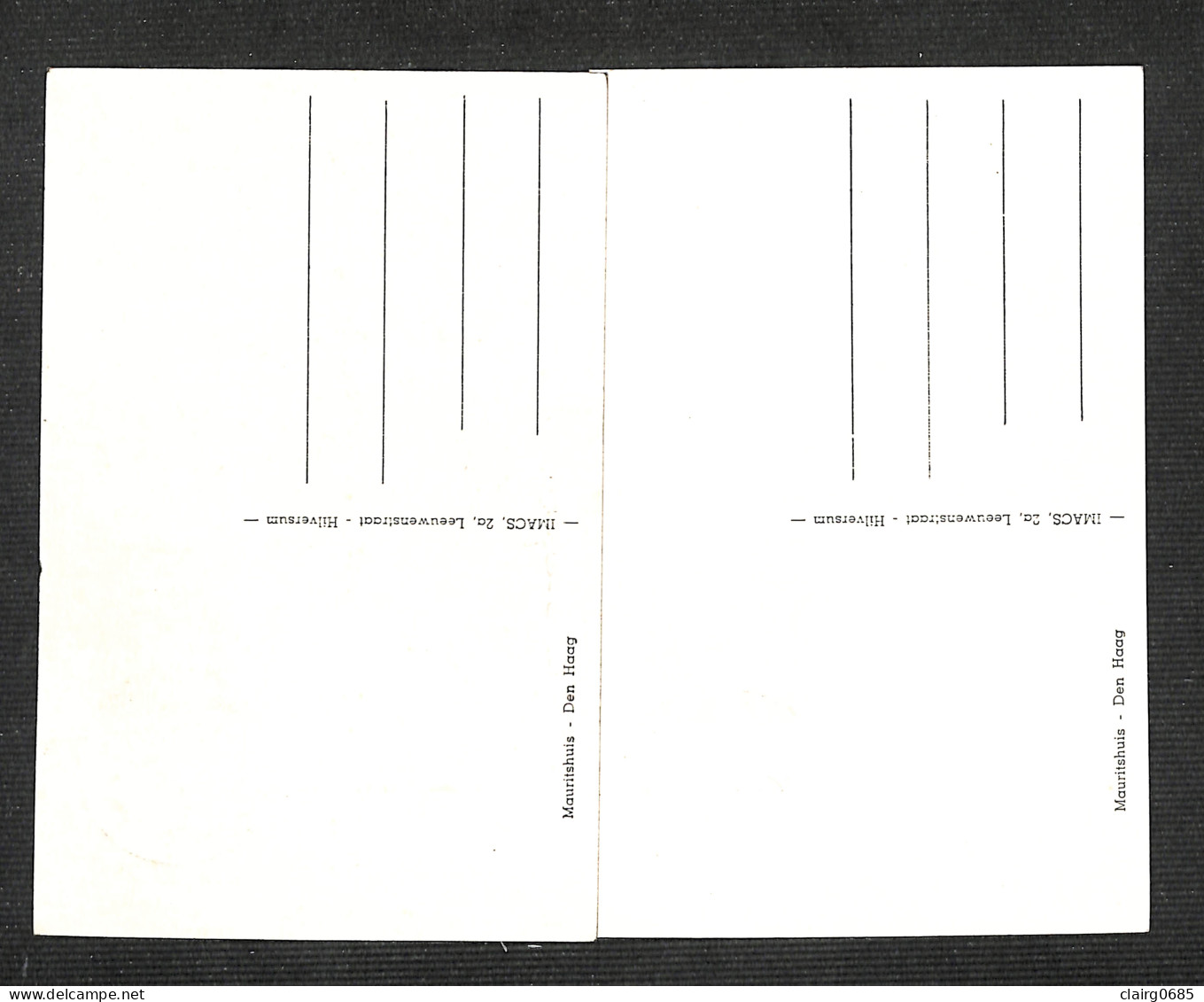 PAYS-BAS - NEDERLAND - 2 Cartes MAXIMUM 1956 - Constantin Huygens - Jongensportret - Maximum Cards