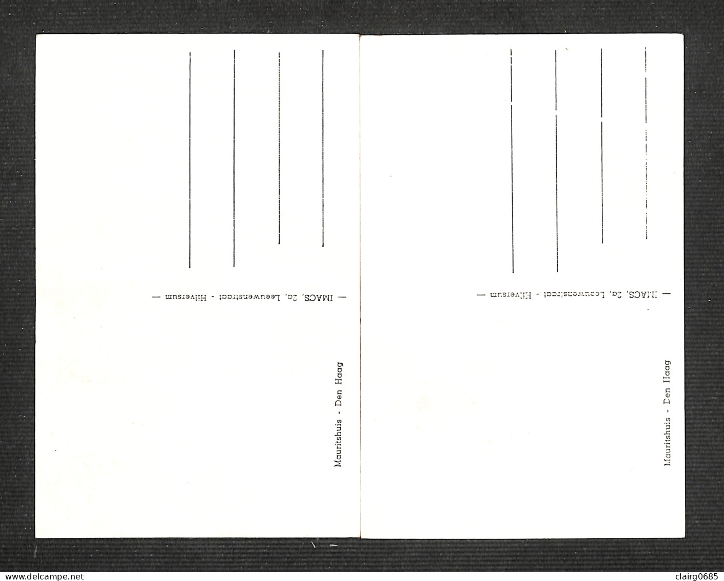 PAYS-BAS - NEDERLAND - 2 Cartes MAXIMUM 1956 - Willem Van Loon - Philips Huygens - Cartes-Maximum (CM)
