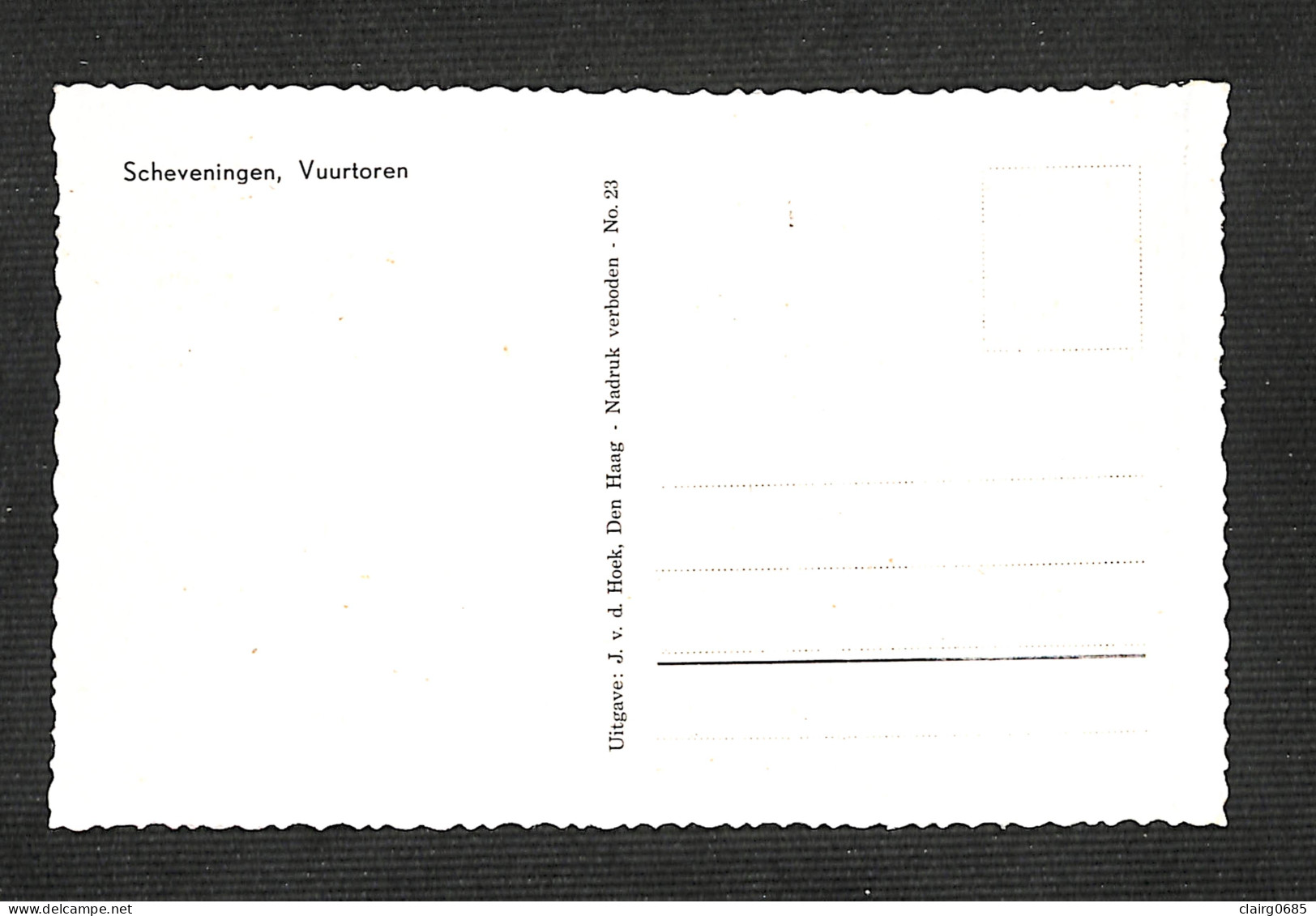 PAYS-BAS - NEDERLAND - Carte MAXIMUM 1958 - Scheveningen, Vuurtoren - Maximum Cards