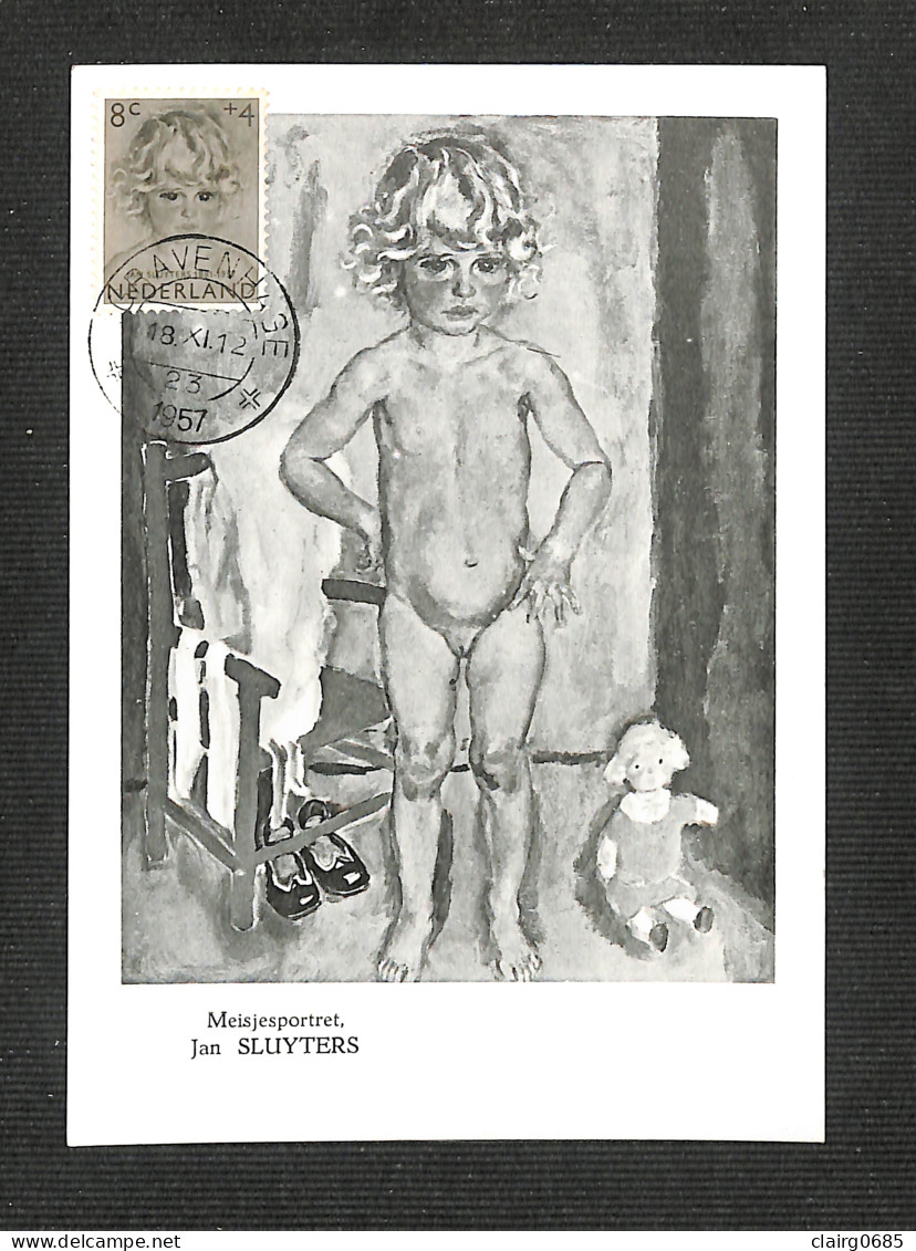 PAYS-BAS - NEDERLAND - Carte MAXIMUM 1957 - Jan SLUYTERS - Cartes-Maximum (CM)