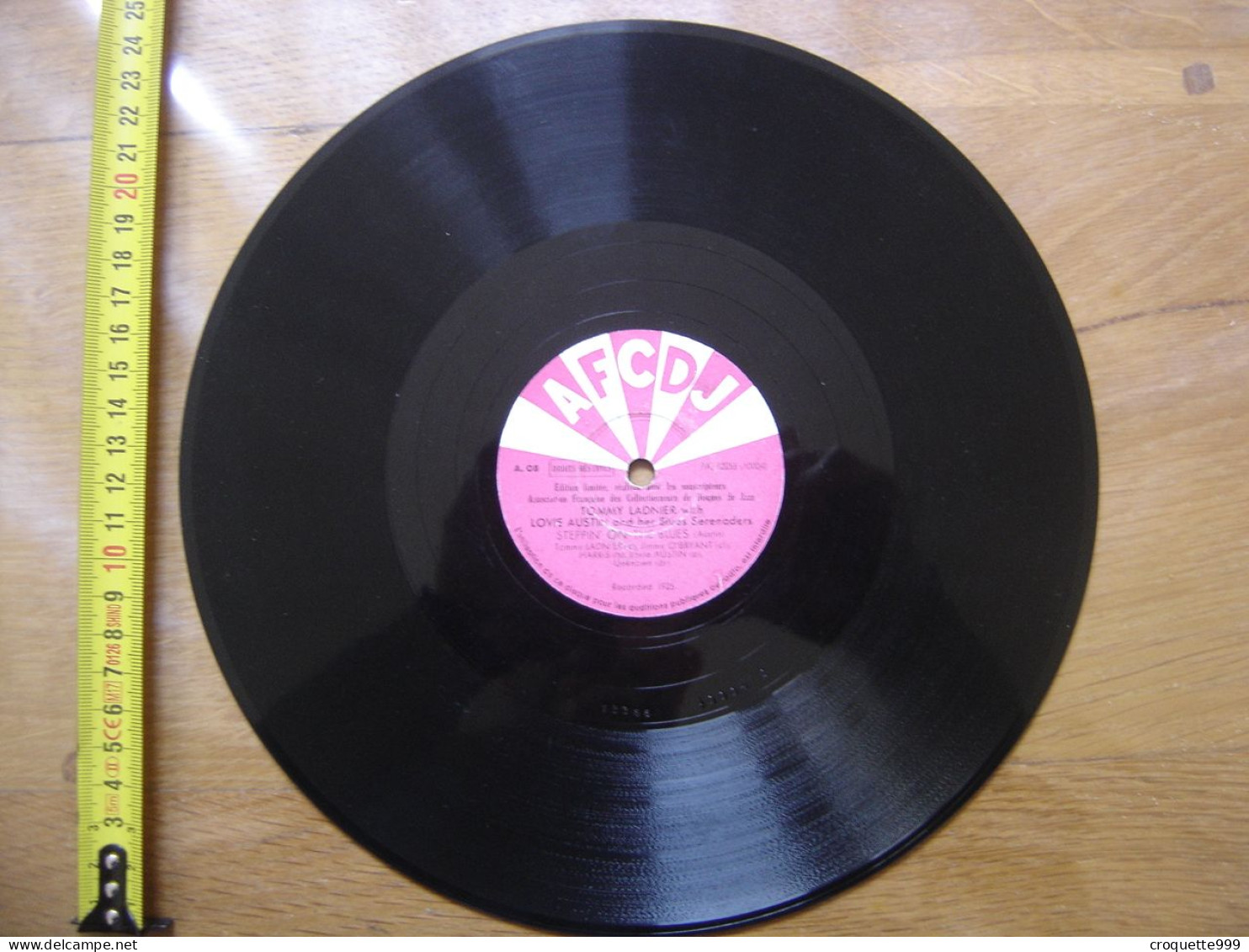 Disque 78 Tours 25 Cm TOMMY LADNIER With LOVIE AUSTIN AFCDJ Jazz - 78 G - Dischi Per Fonografi