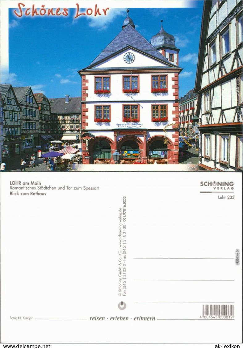 Ansichtskarte Lohr Am Main Rathaus 1995 - Lohr