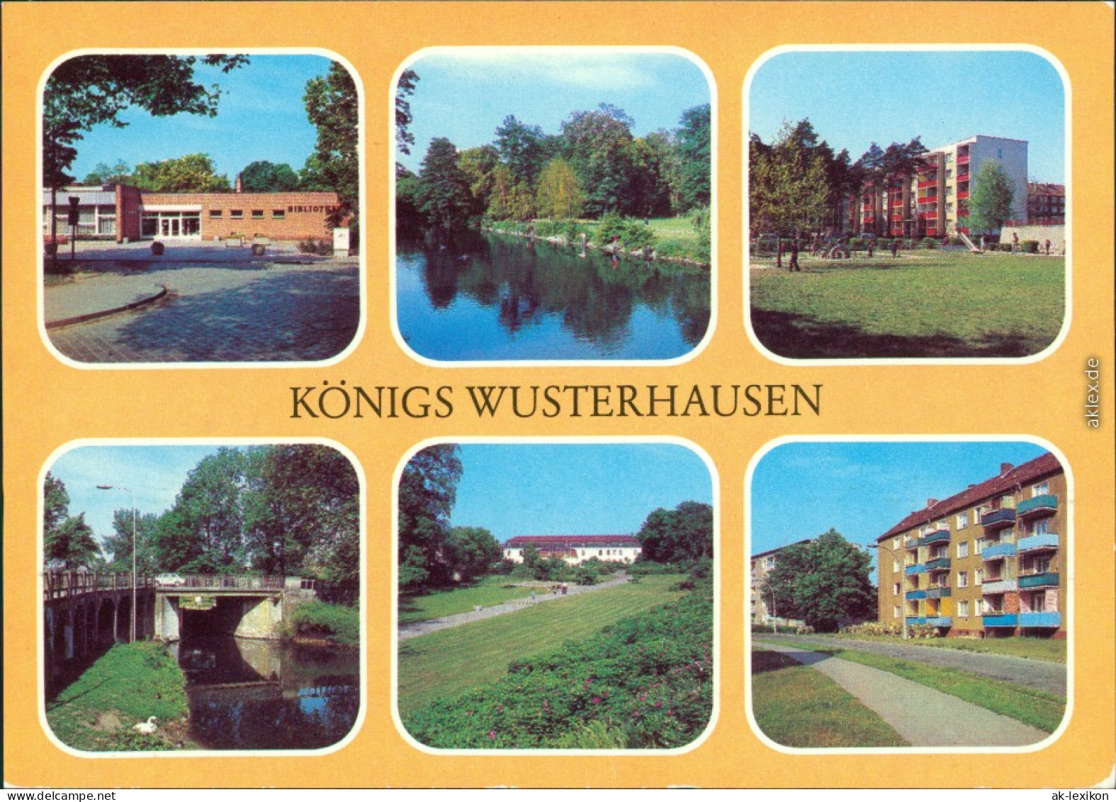 Königs Wusterhausen Bibliothek, Am Nottekanal, Neubauten,  Neubauviertel 1982 - Königs-Wusterhausen