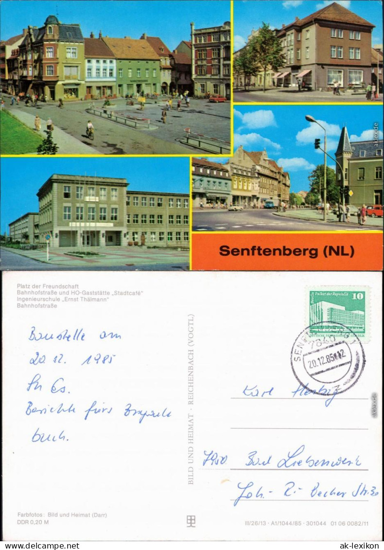 Senftenberg (Niederlausitz)  Stadtcafé Ernst Thälmann, Bahnhofstraße 1985 - Senftenberg