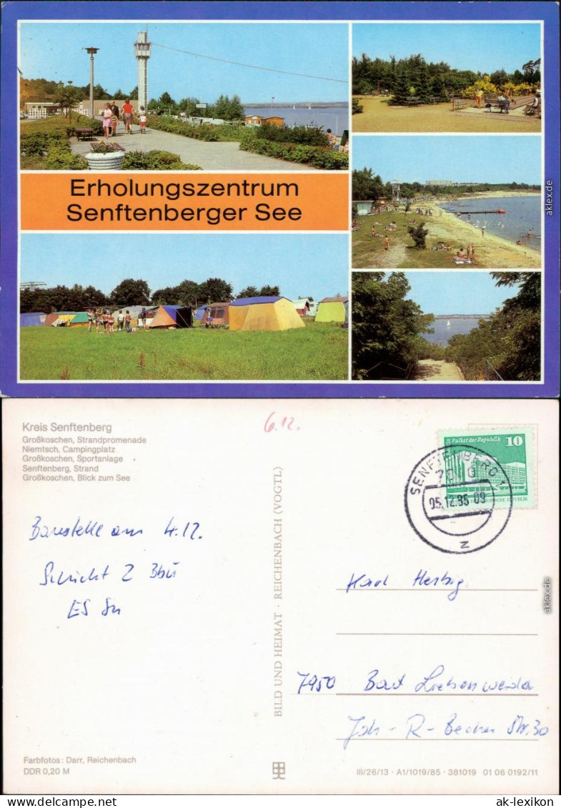 Senftenberg (Niederlausitz)  Sportanlage Niemtsch - Campingplatz   Strand 1985 - Senftenberg