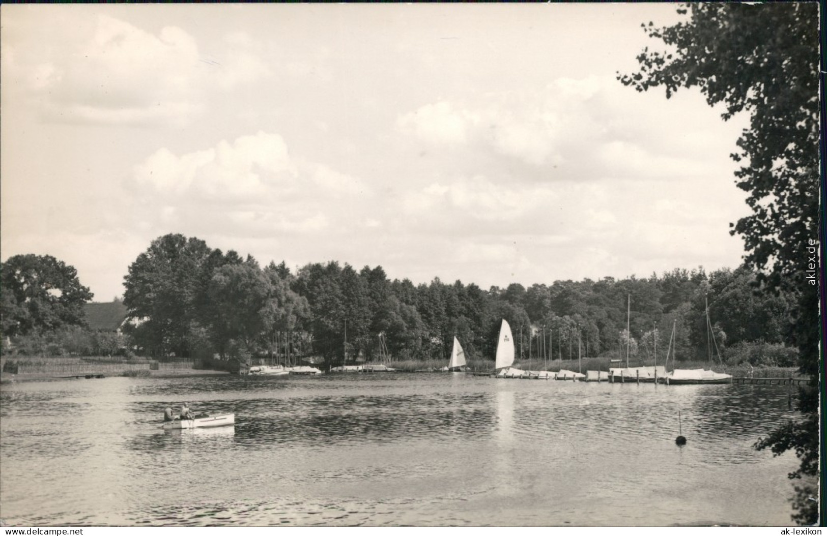 Ansichtskarte Goyatz-Schwielochsee Sportboot-Hafen 1964 - Goyatz