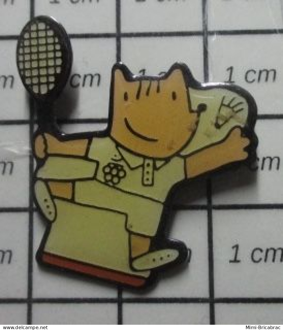 918c PIN'S PINS / Rare Et De Belle Qualité ! / JEUX OLYMPIQUES / BARCELONA 1992 MASCOTTE COBI BADMINTON VOLANT - Olympic Games