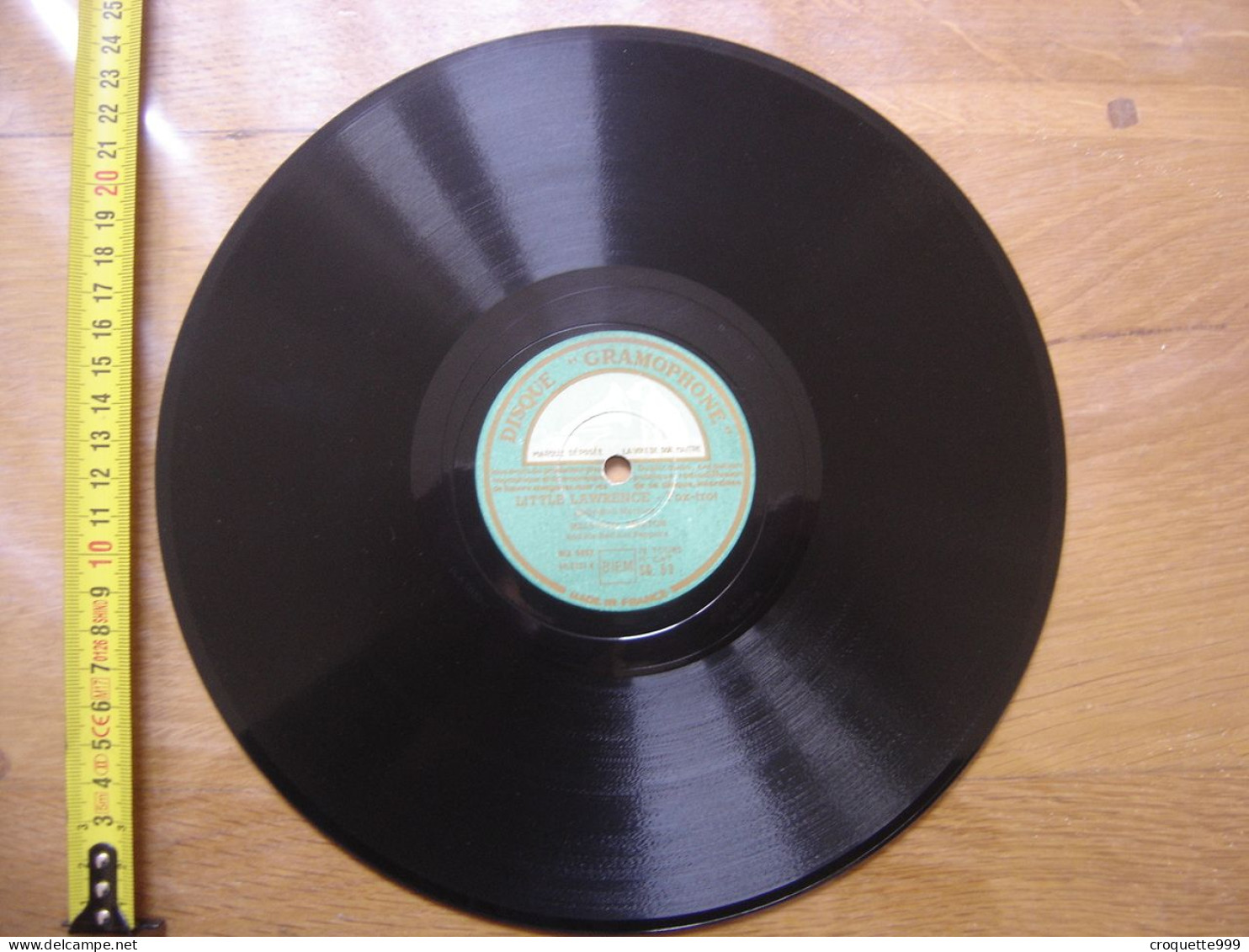 Disque 78 Tours 25 Cm FERD JELLY ROLL MORTON Little Lawrence VOIX MAITRE Jazz - 78 T - Disques Pour Gramophone