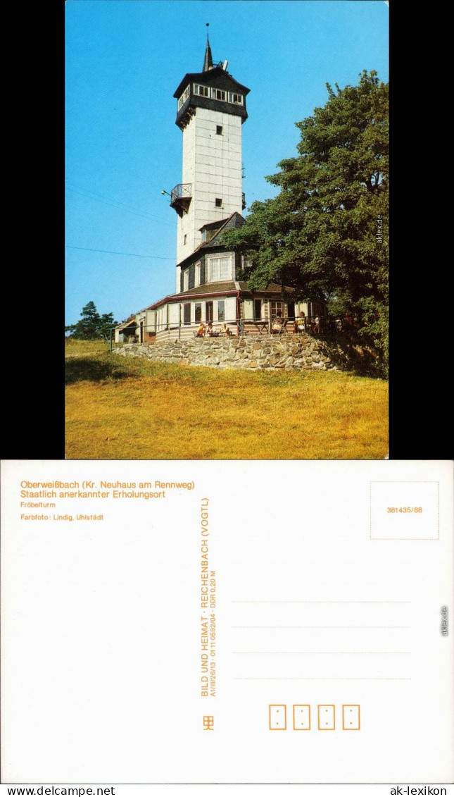 Ansichtskarte Oberweißbach Fröbelturm 1988 - Oberweissbach