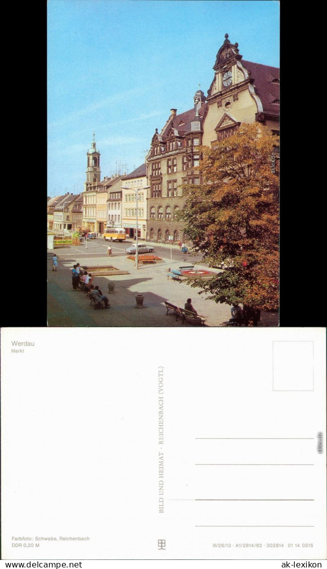 Ansichtskarte Werdau Marktplatz 1982 - Werdau