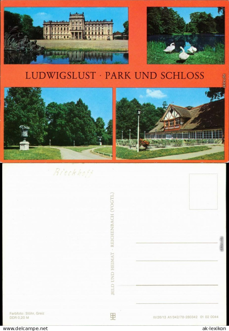 Ansichtskarte Ludwigslust Park Und Schloss 1978 - Ludwigslust