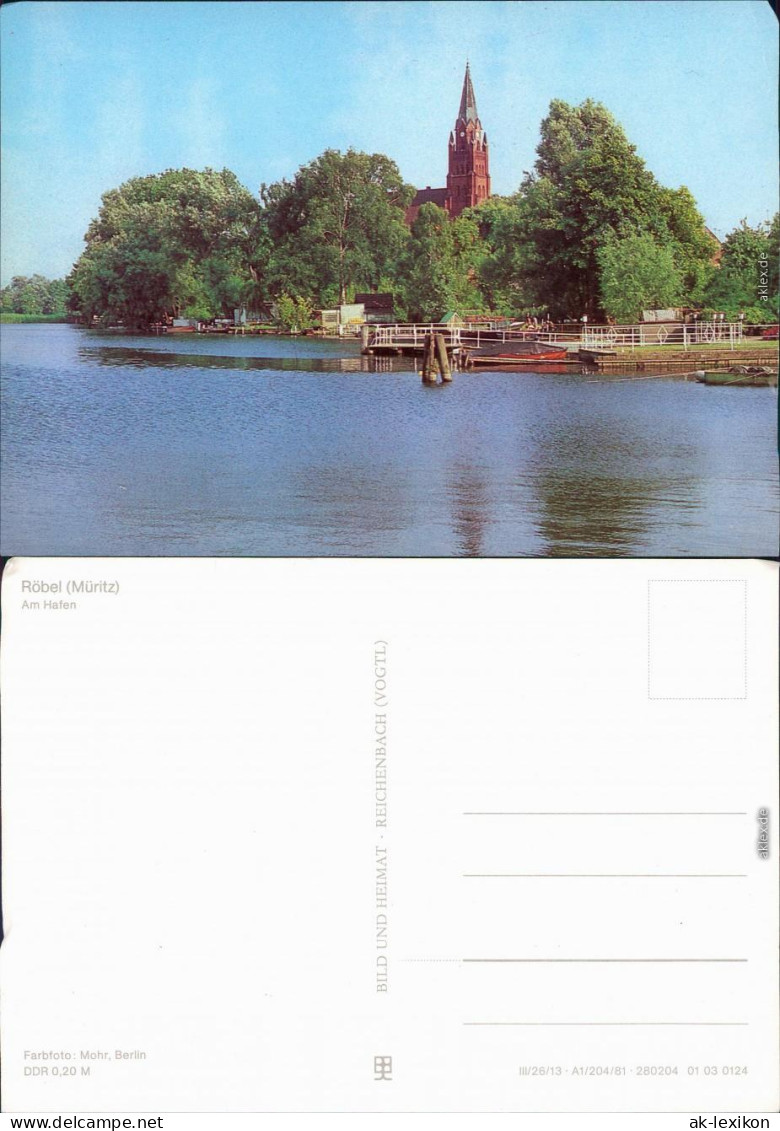 Ansichtskarte Röbel/Müritz Am Hafen 1981 - Roebel