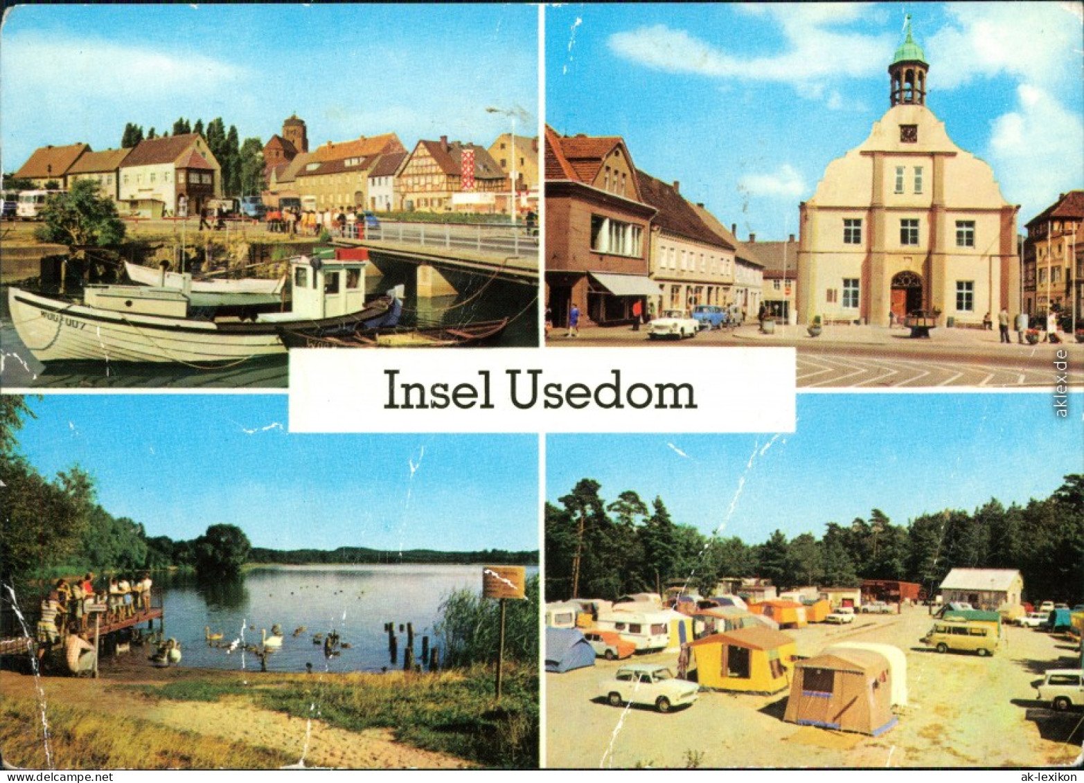 Wolgast Am Hafen, Wolgast - Rathaus, Am Kölpinsee, Zempin - Campingplatz G1977 - Wolgast