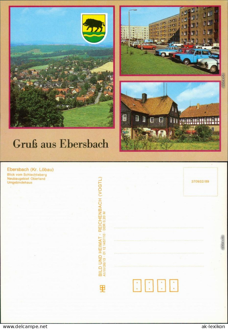 Ebersbach (Löbau/Zittau) Blick Vom Schlechteberg, Neubaugebiet   1989 - Ebersbach (Löbau/Zittau)