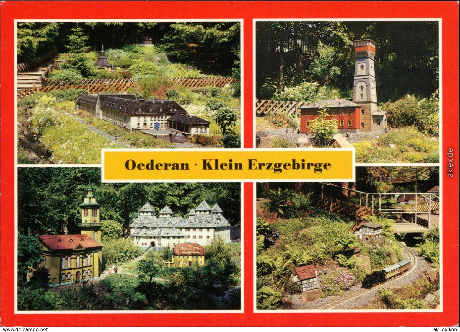 Oederan Miniaturpark Klein-Erzgebirge - Lehrkombinat  Ausflugsgaststätte   1988 - Oederan