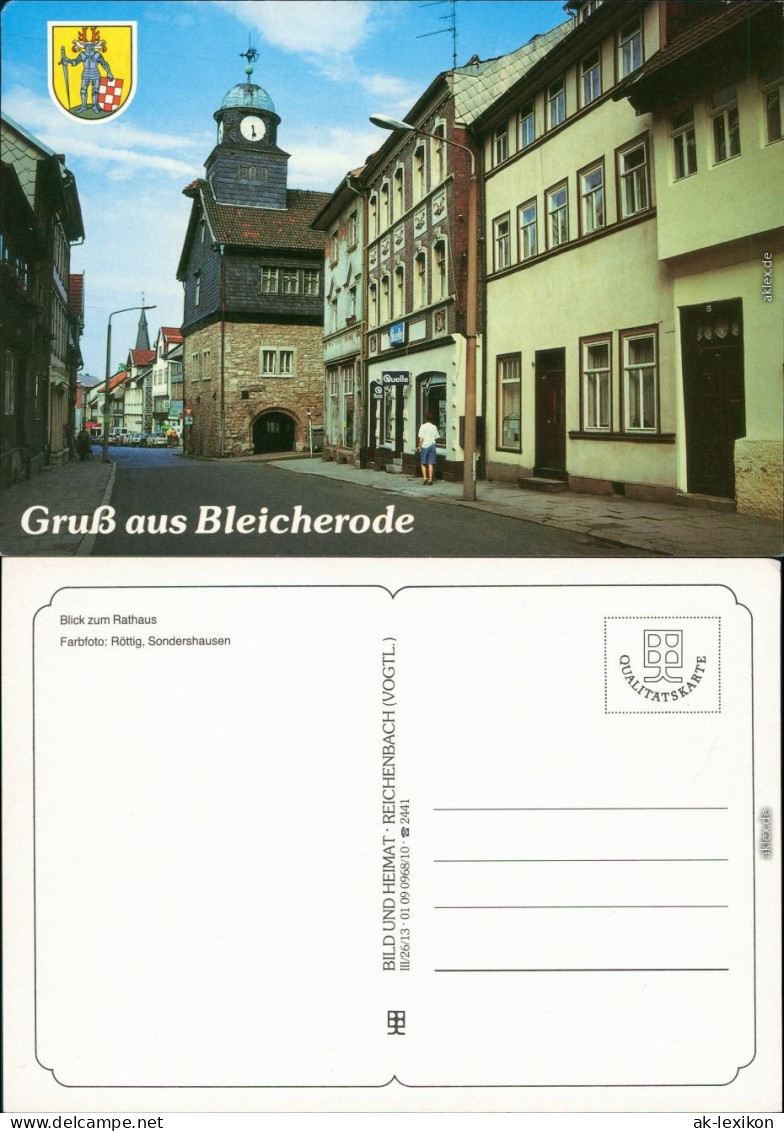 Ansichtskarte Bleicherode Rathaus 1995 - Bleicherode