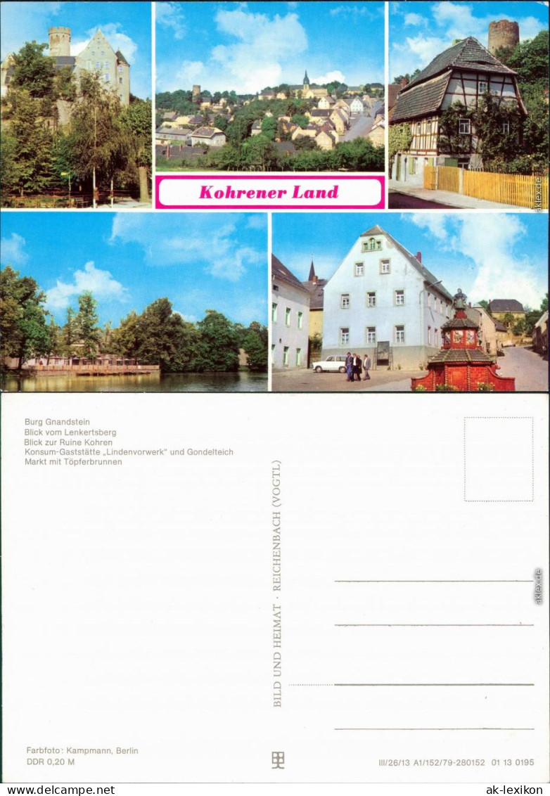 Kohren-Sahlis Kohrener Land: Burg,   Ruine Kohren, Gaststätte Und Bb 1979 - Kohren-Sahlis