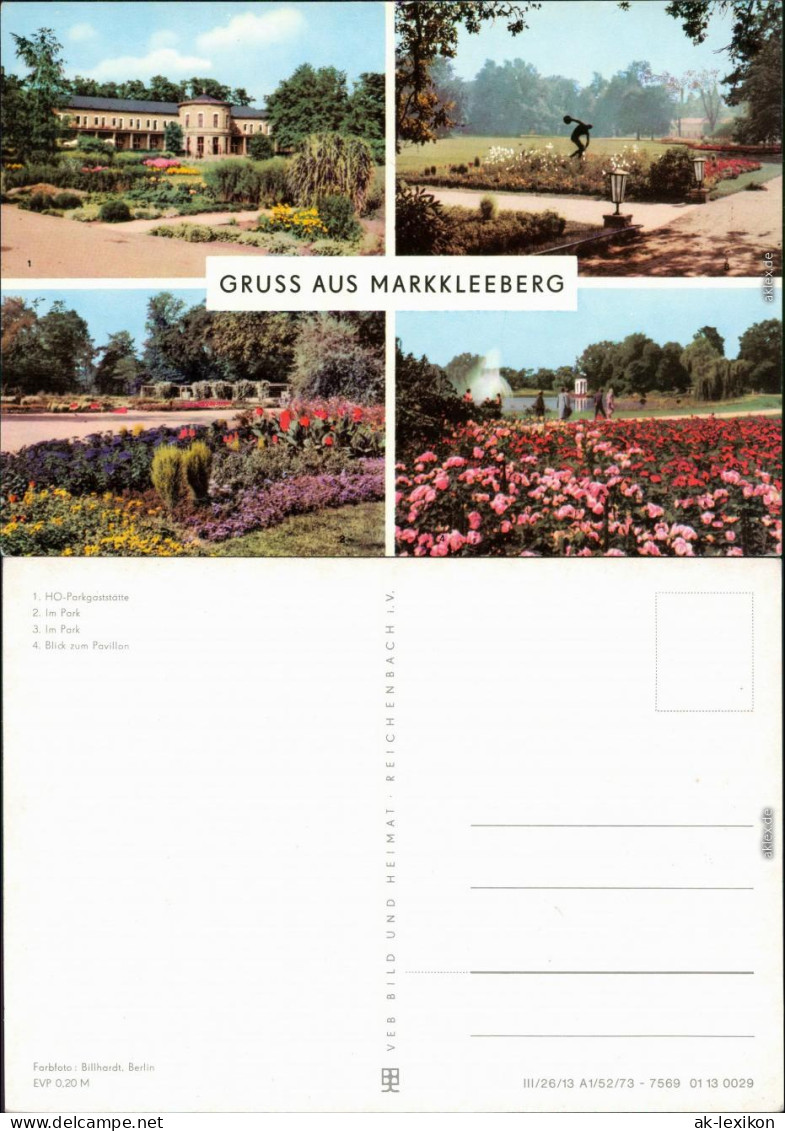 Ansichtskarte Markkleeberg HO-Parkgaststätte, Im Park, Pavillon 1973 - Markkleeberg