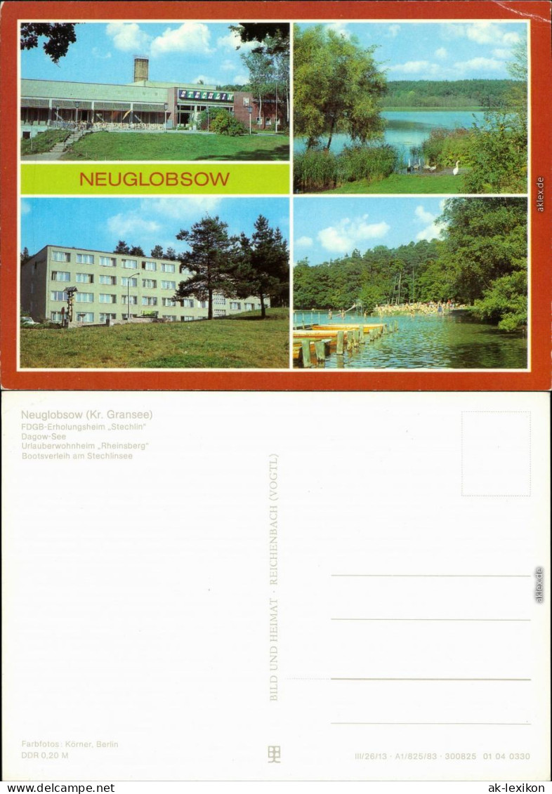Neuglobsow Stechlin FDGB-Erholungsheim   Dagow-See, Urlauberwohnheim   1983 - Neuglobsow