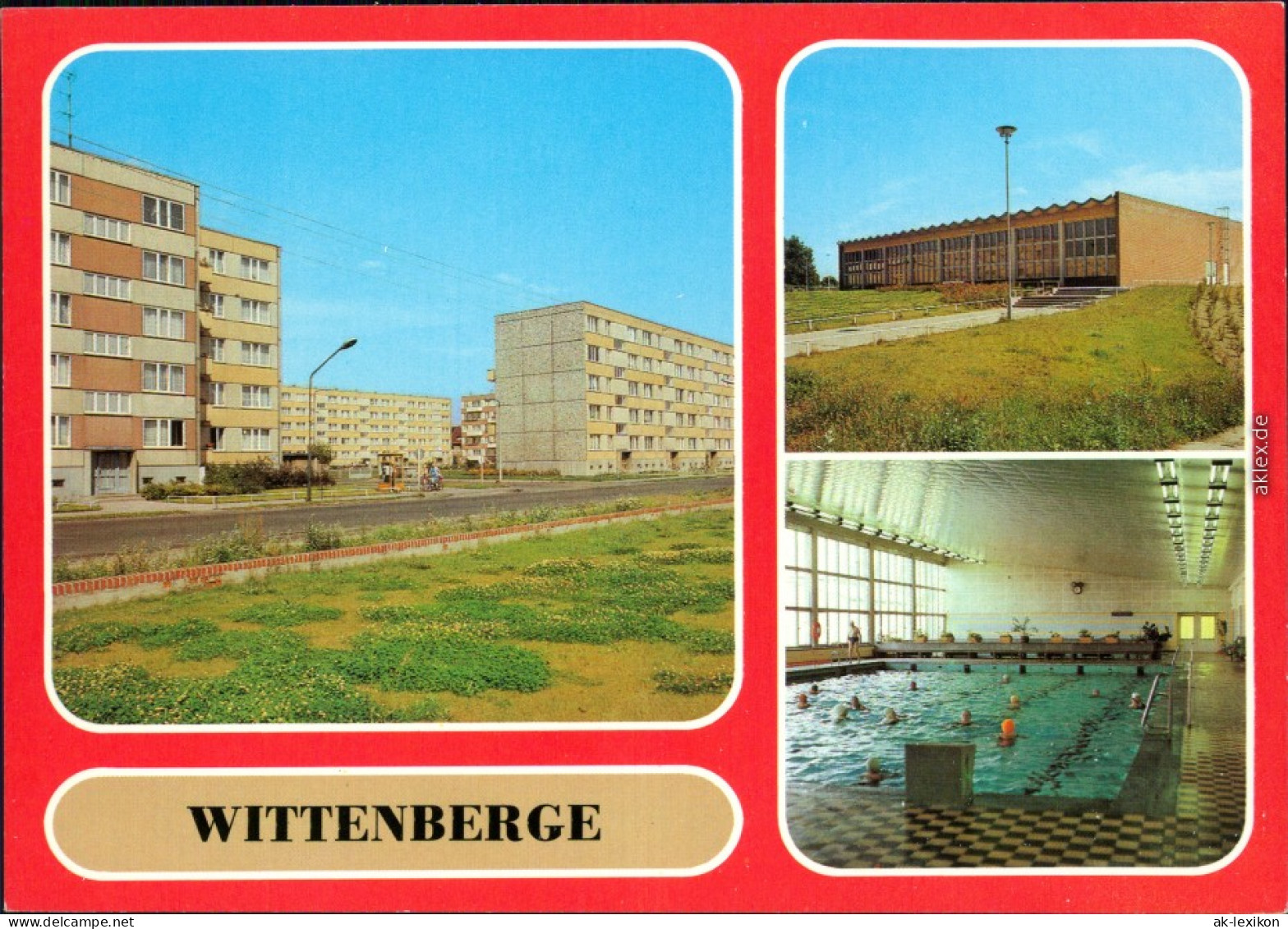 Ansichtskarte Wittenberge Perleberger Straße Mit Schwimmhalle 1984 - Wittenberge