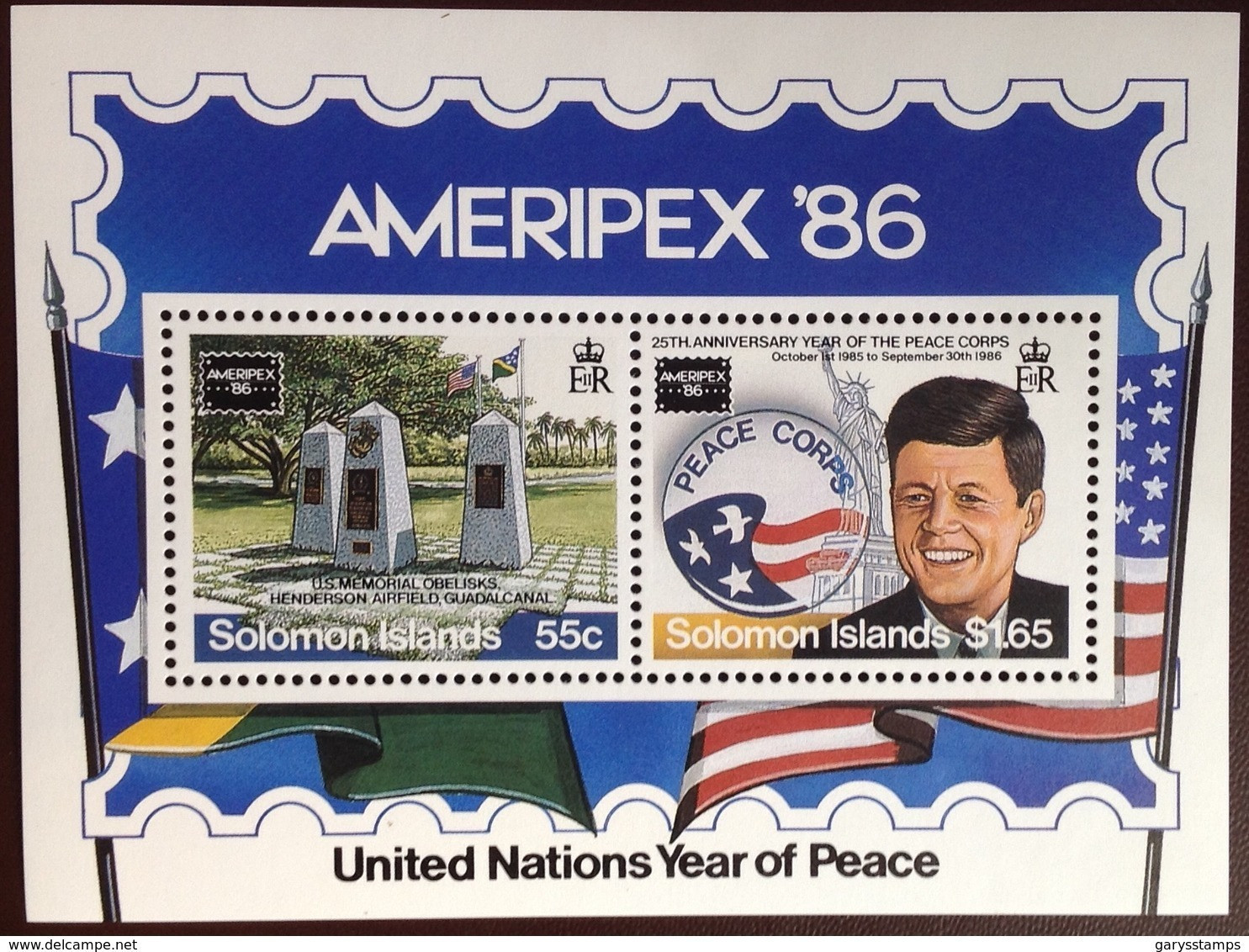 Solomon Islands 1986 Ameripex Minisheet MNH - Islas Salomón (1978-...)