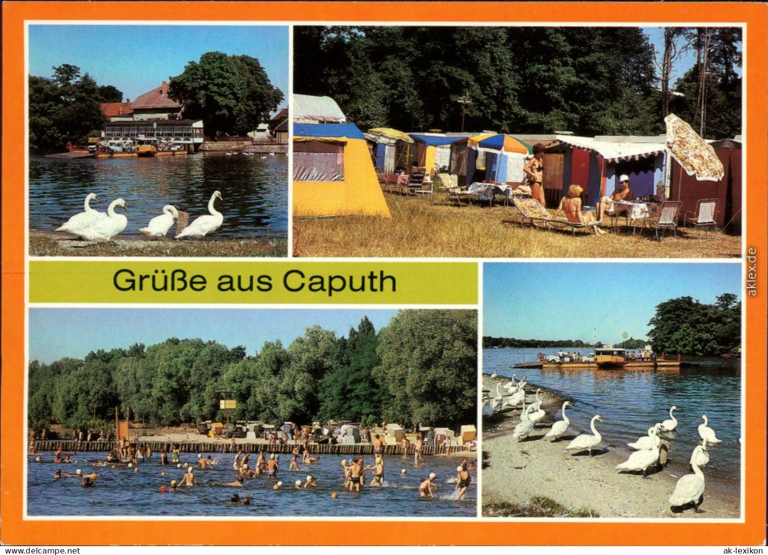 Caputh-Schwielowsee Gaststätte "Fährhaus", Campingplatz, Strandbad, Fähre 1986 - Caputh