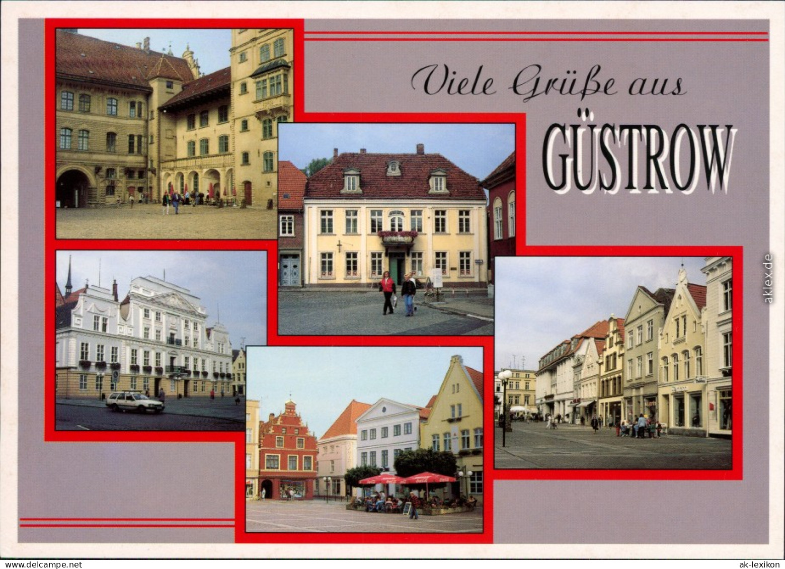 Ansichtskarte Güstrow Schloßhof, Museum, Rathaus, Am Markt 1995 - Guestrow