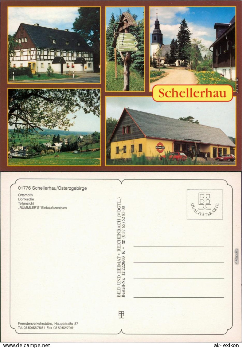 Schellerhau Altenberg (Erzgebirge)   Dorfkirche Rümmlers Einkaufszentrum 1995 - Schellerhau