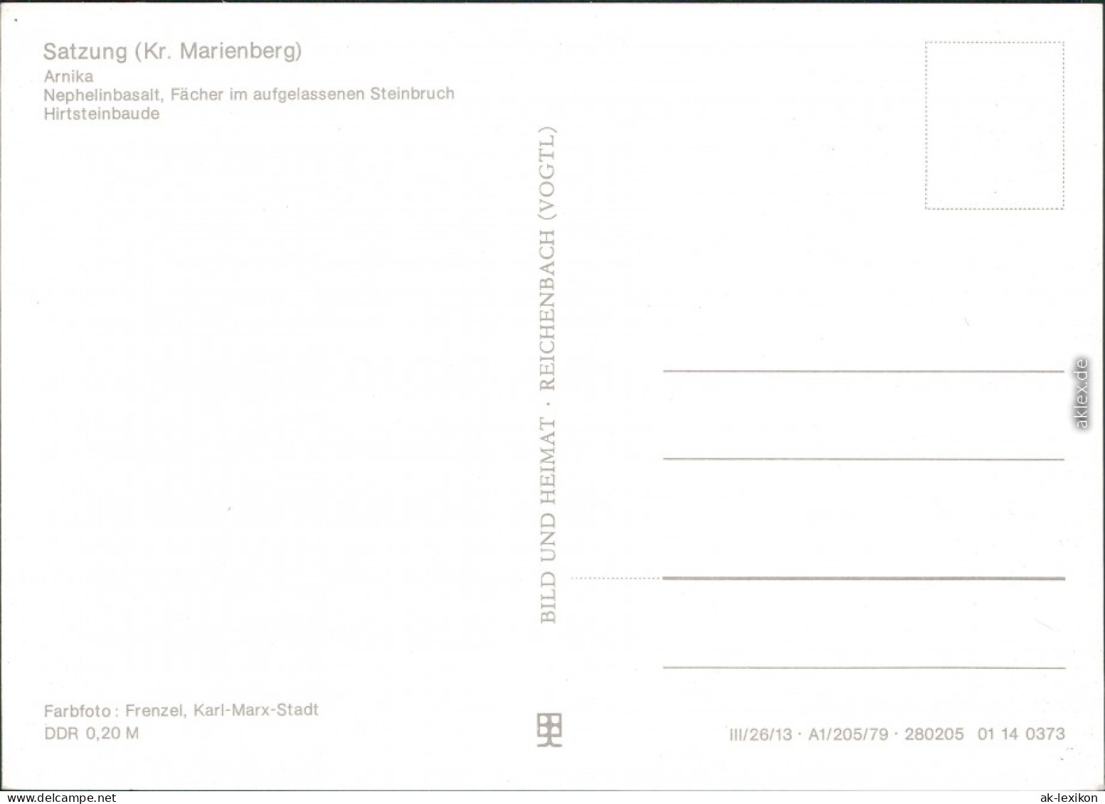 Satzung Am Hirtstein: Arnika, Nephelinbasalt, Steinbruch, Hirtsteinbaude 1982 - Marienberg