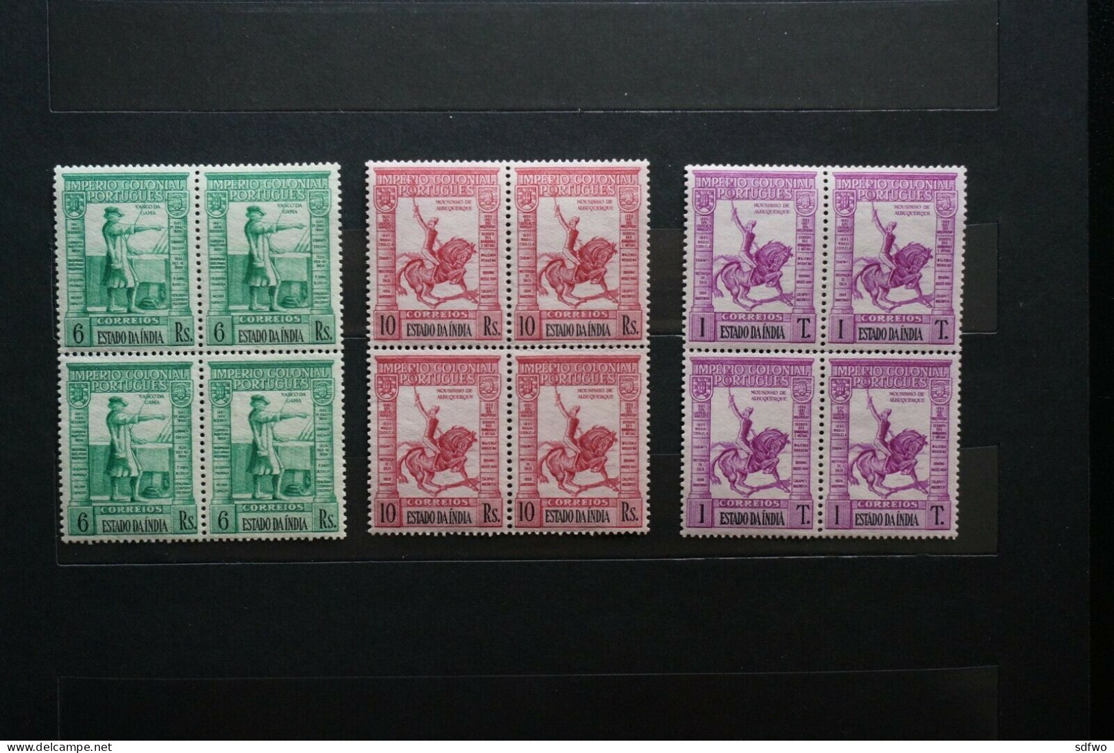 (G) Portuguese India - 1938 Empire Set In Block Of 4 - MNH - Portugees-Indië