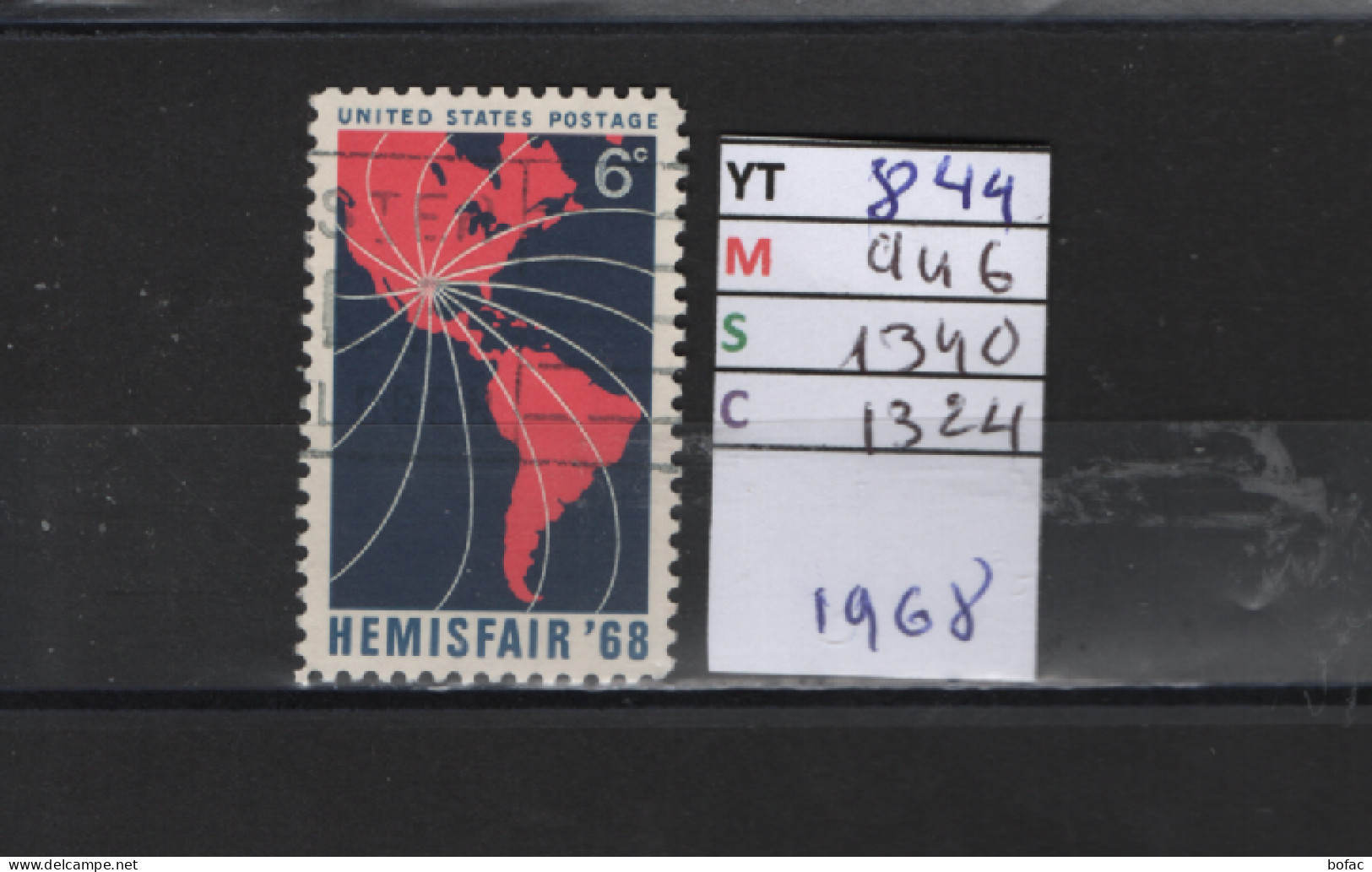 PRIX FIXE Obl  844 YT 946 MIC 1340 SCO 1324 GIB Hemisfair'68 1968 Etats Unis  58A/12 - Used Stamps