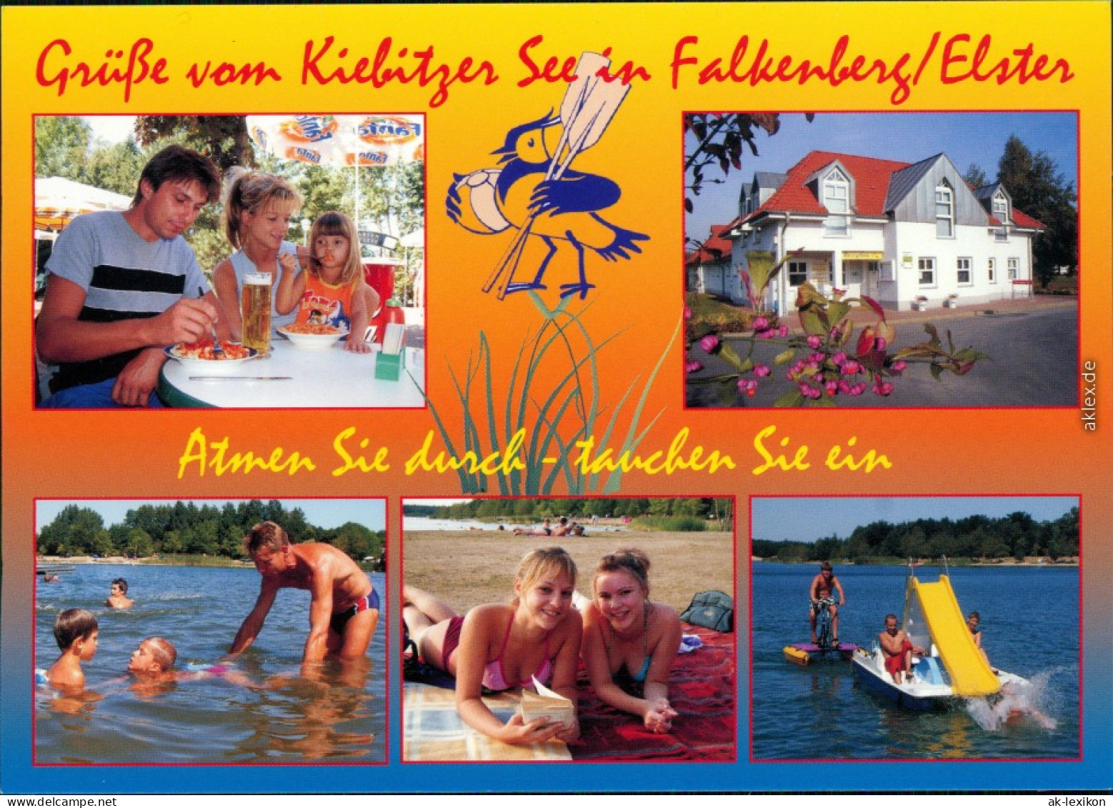Ansichtskarte Falkenberg (Elster) Kiebitzer See Mit Badegästen 1997 - Falkenberg
