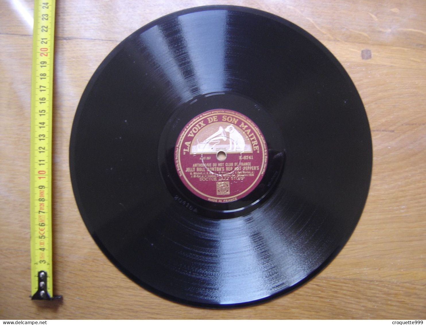 Disque 78 Tours 25 Cm FERD JELLY ROLL MORTON RED HOT PEPPER'S VOIX MAITRE Jazz - 78 T - Disques Pour Gramophone