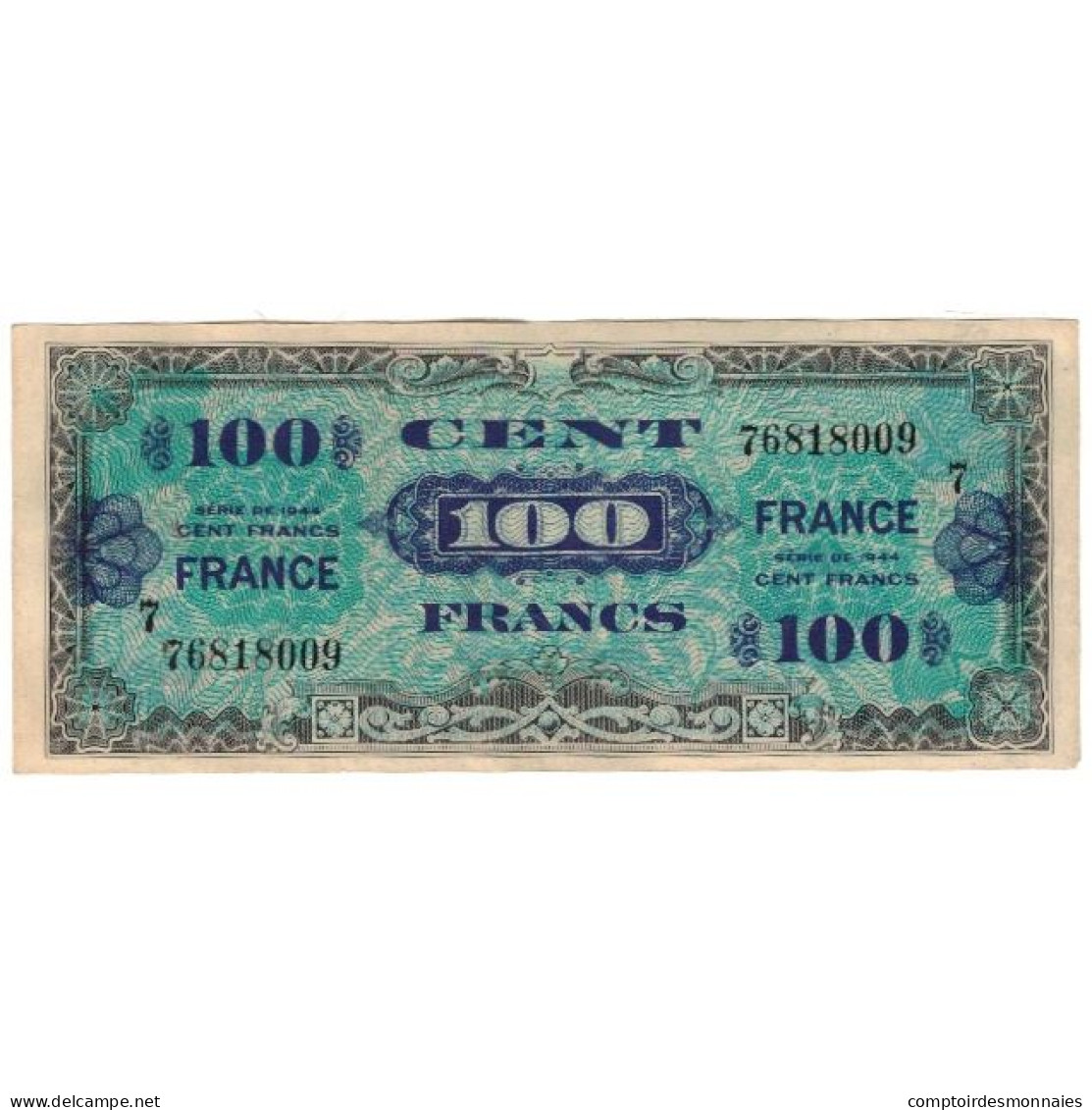 France, 100 Francs, 1945, TTB+, Fayette:VF25.7, KM:123c - 1945 Verso Francia